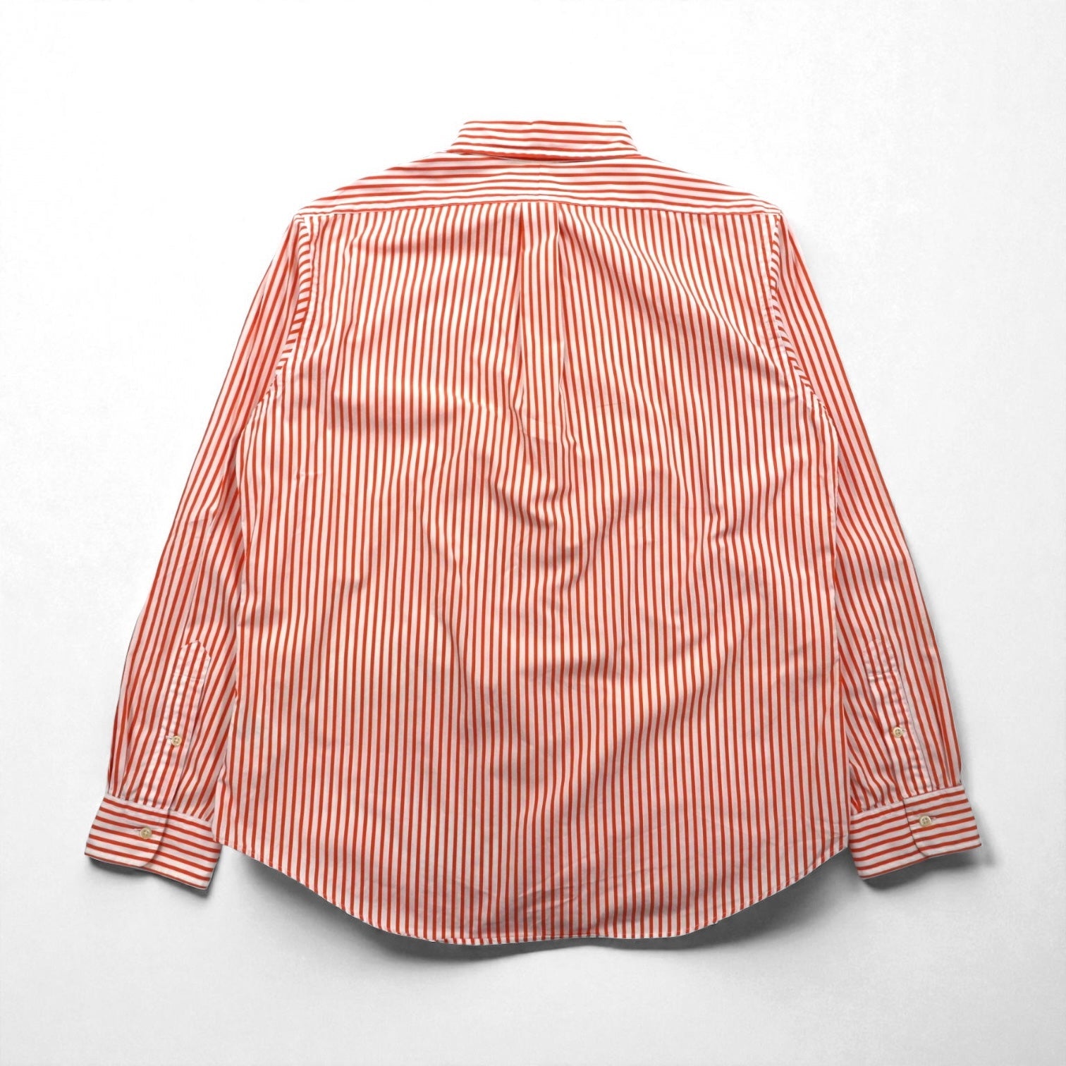 Ralph Lauren 90年代 ボタンダウン シャツ XL オレンジ ストライプ スモールポニー刺繡
