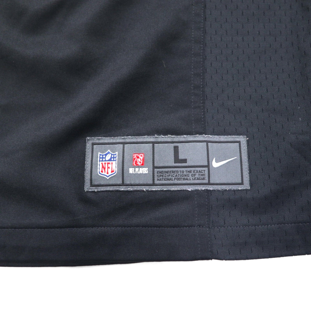 NIKE ゲームシャツ L ブラック ポリエステル NFL ナンバリング