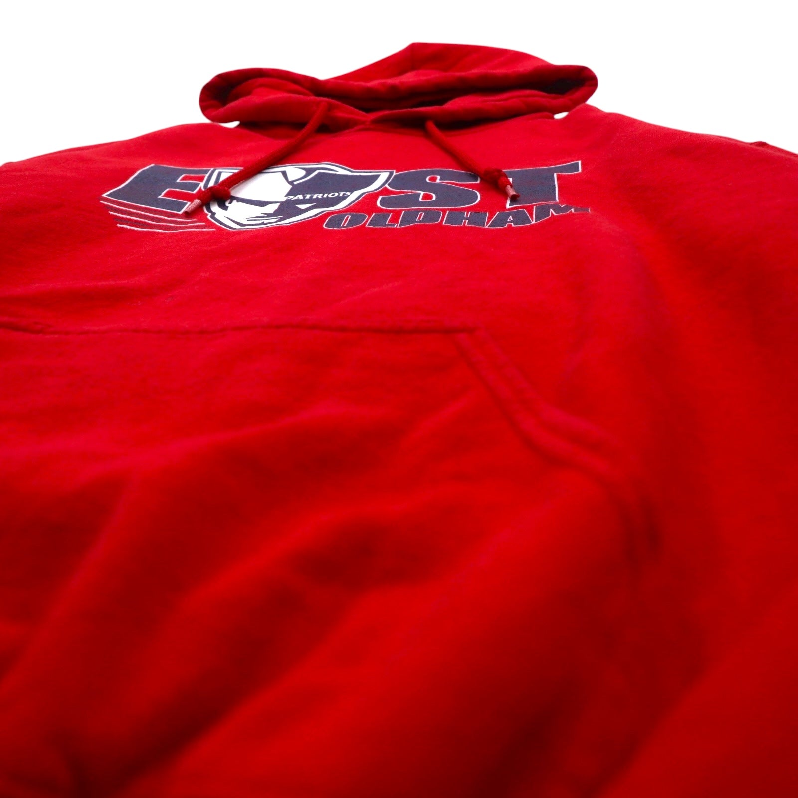 GILDAN Felpa con cappuccio M Rossa Cotone felpato EAST PATRIOTS OLDHAM
