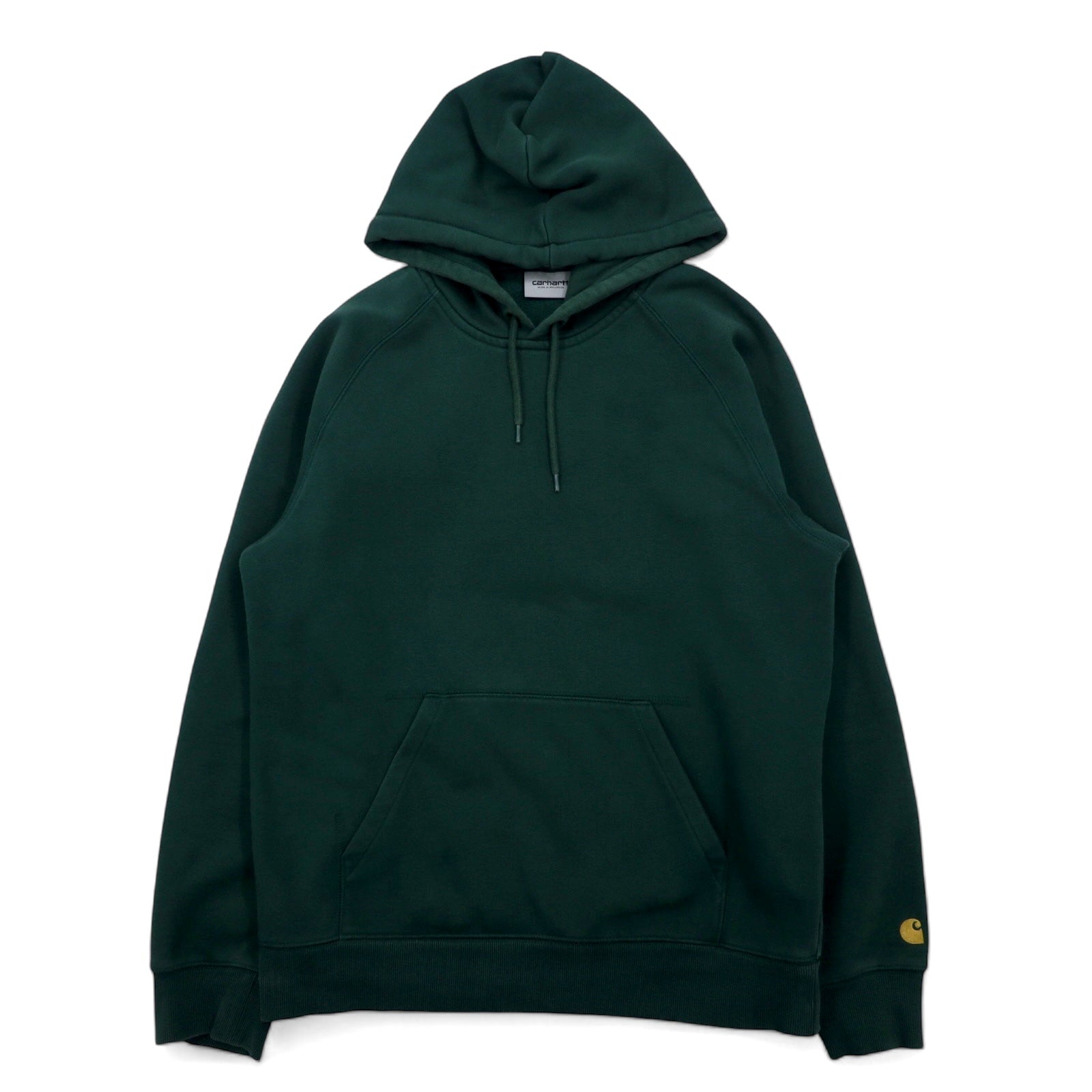 carhartt WIP Felpa con cappuccio pullover M verde cotone HOODED CHASE SWEAT 1026384