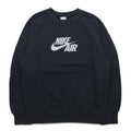 NIKE AIR Felpa girocollo in french terry M nera cotone Swoosh