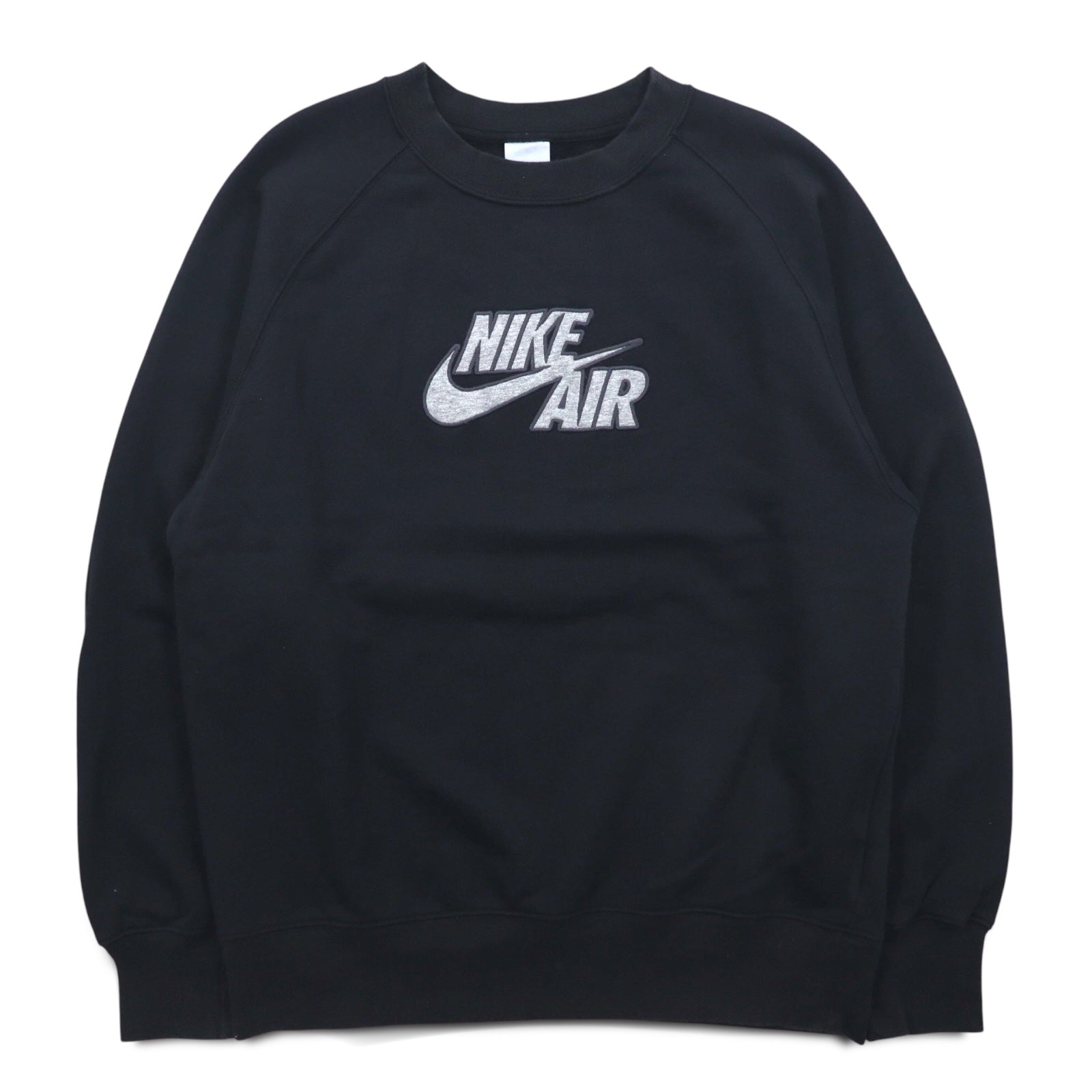 NIKE AIR Felpa girocollo in french terry M nera cotone Swoosh