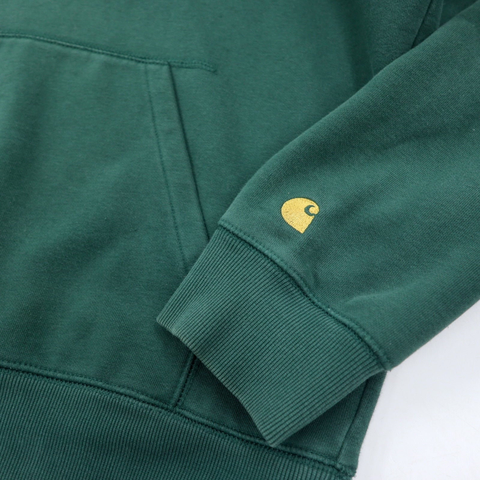 carhartt WIP Felpa con cappuccio pullover M verde cotone HOODED CHASE SWEAT 1026384