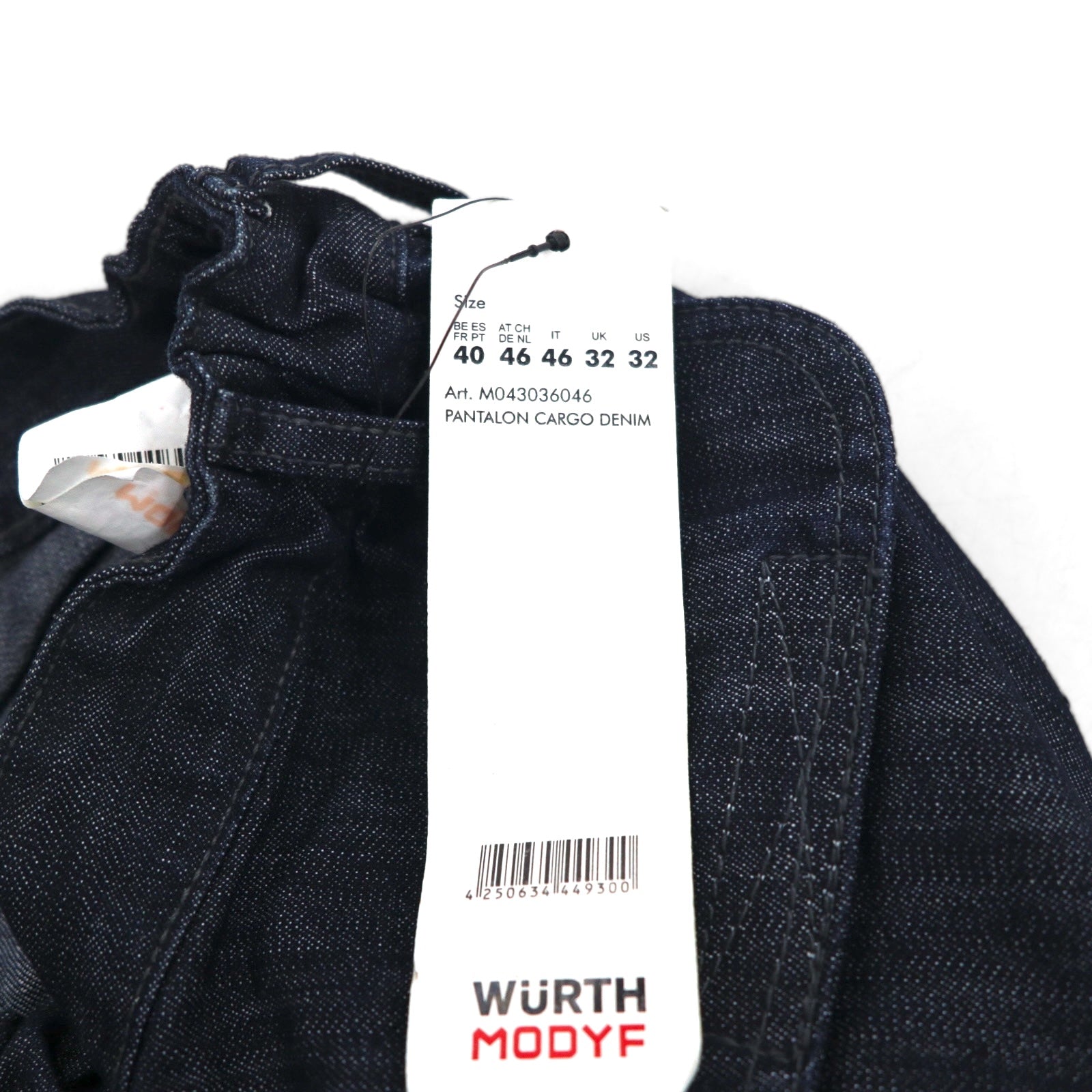 00年代 WURTH MODYF バギー デニム カーゴパンツ L ダークインディゴ 未使用品