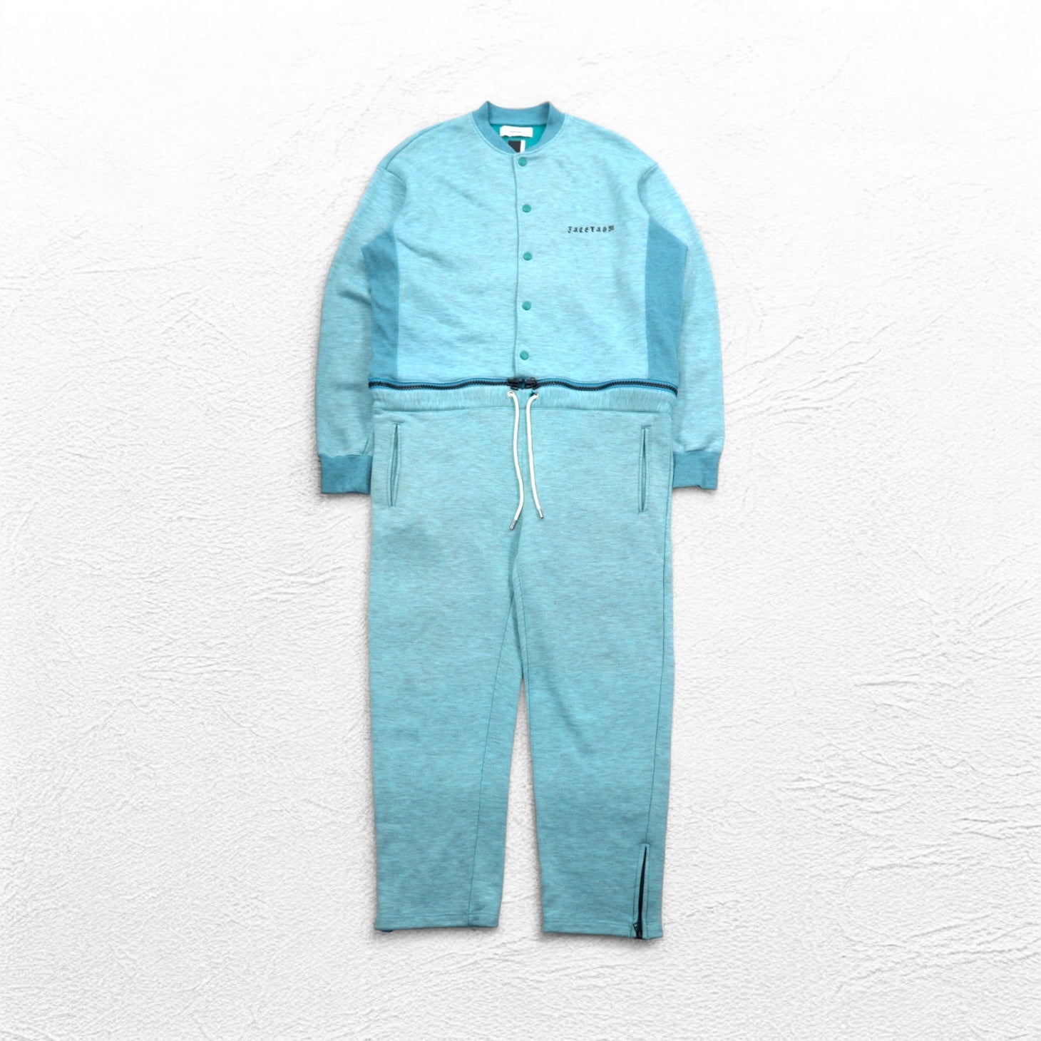 FACETASM Tuta Intera Salopette Jumpsuit in Felpa XL Blu Cotone RB-PT-U06