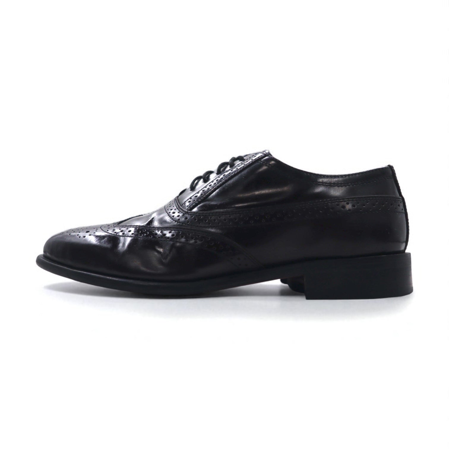 NUNN BUSH Anni '90 Wingtip Full Brogue Scarpe eleganti 26cm Marrone Pelle Medaglione 83299 05