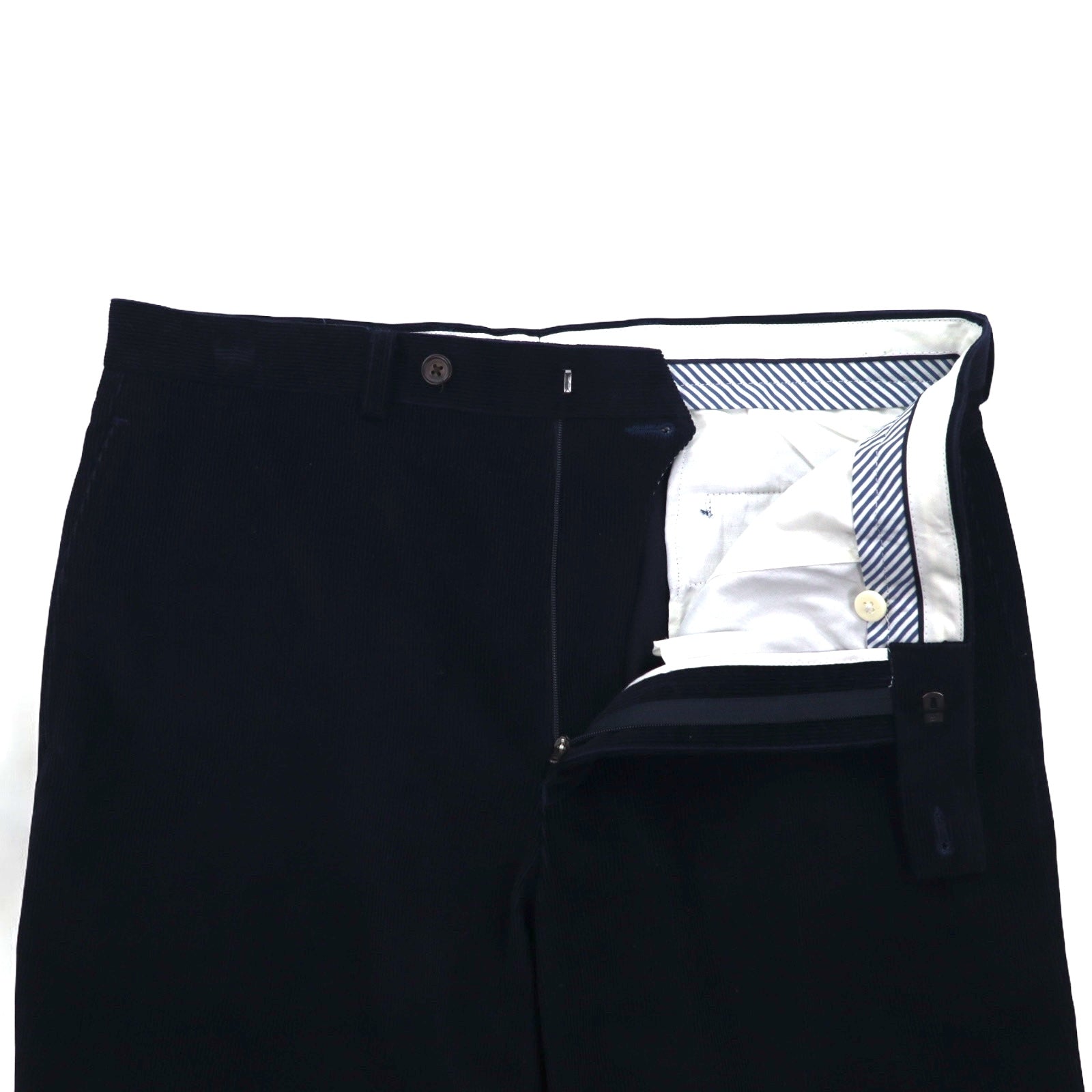 LAUREN RALPH LAUREN Pantaloni in velluto a coste, taglia M, blu navy, in cotone