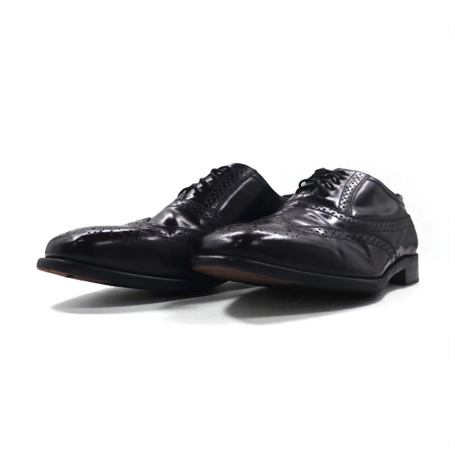 NUNN BUSH Anni '90 Wingtip Full Brogue Scarpe eleganti 26cm Marrone Pelle Medaglione 83299 05