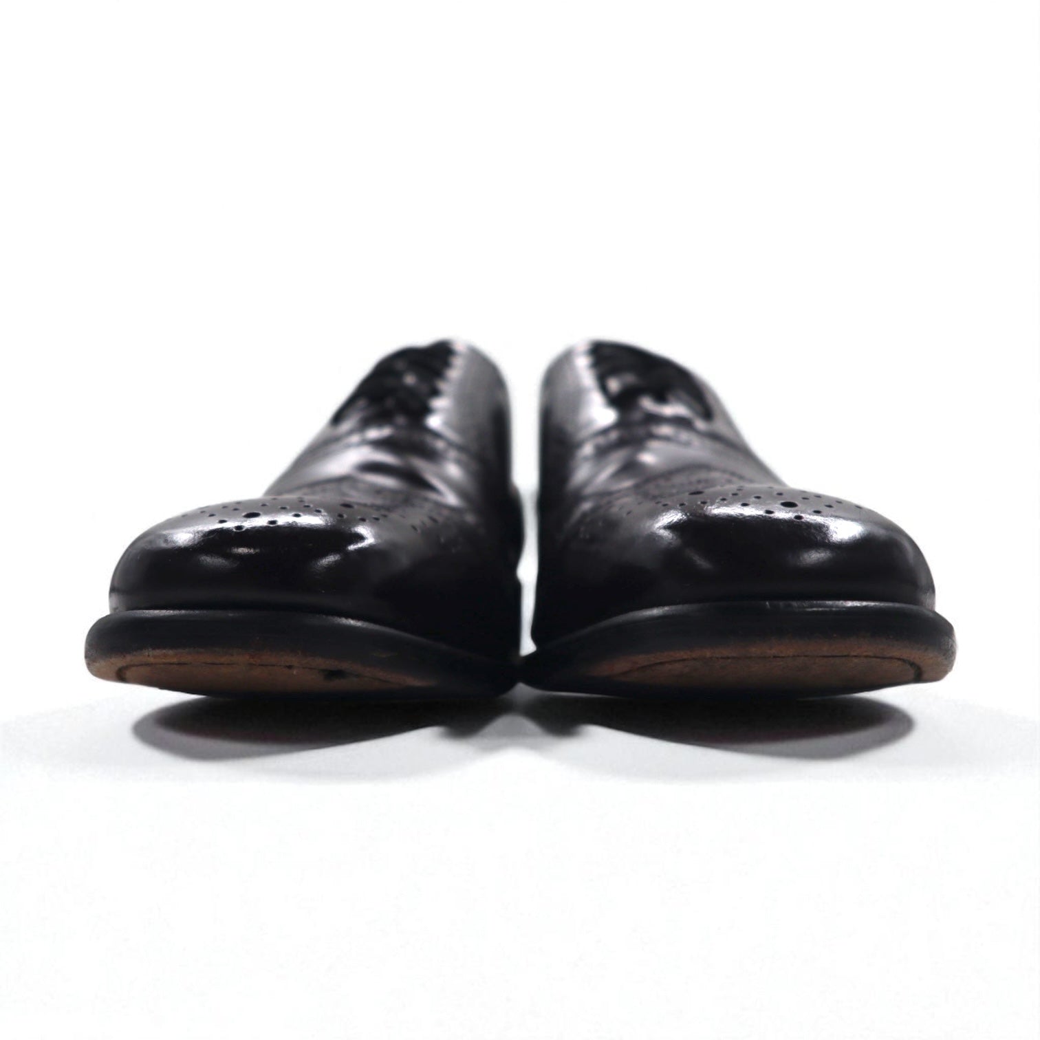 NUNN BUSH Anni '90 Wingtip Full Brogue Scarpe eleganti 26cm Marrone Pelle Medaglione 83299 05