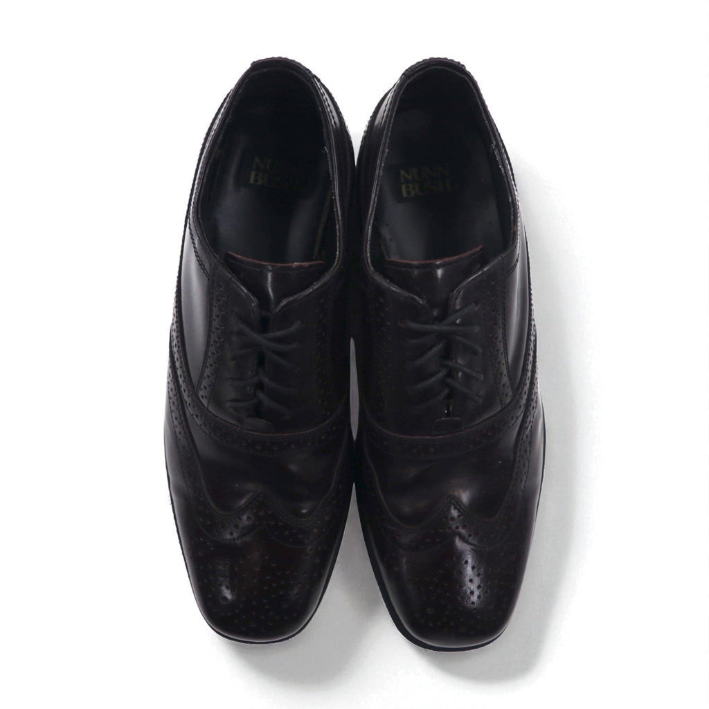 NUNN BUSH Anni '90 Wingtip Full Brogue Scarpe eleganti 26cm Marrone Pelle Medaglione 83299 05