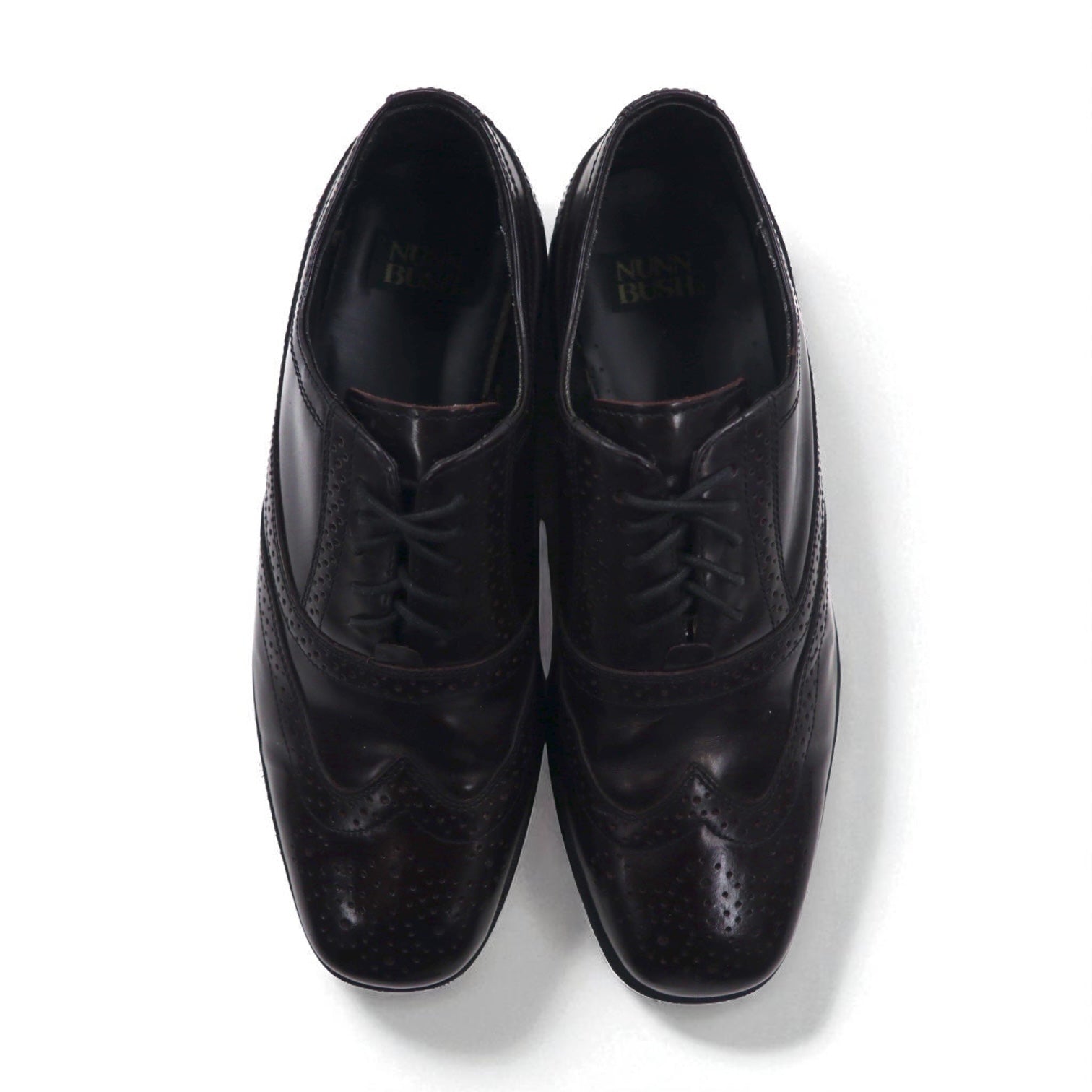NUNN BUSH Anni '90 Wingtip Full Brogue Scarpe eleganti 26cm Marrone Pelle Medaglione 83299 05