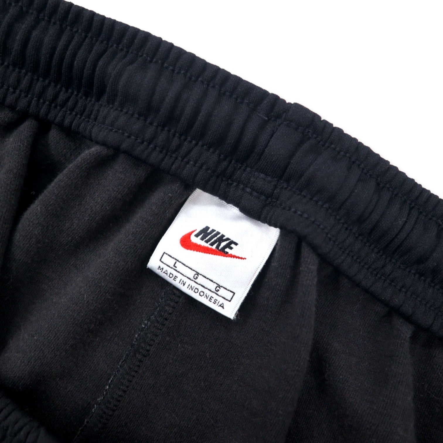 NIKE anni '90 Pantaloni della tuta in acetato taglia L neri in poliestere con etichetta argento