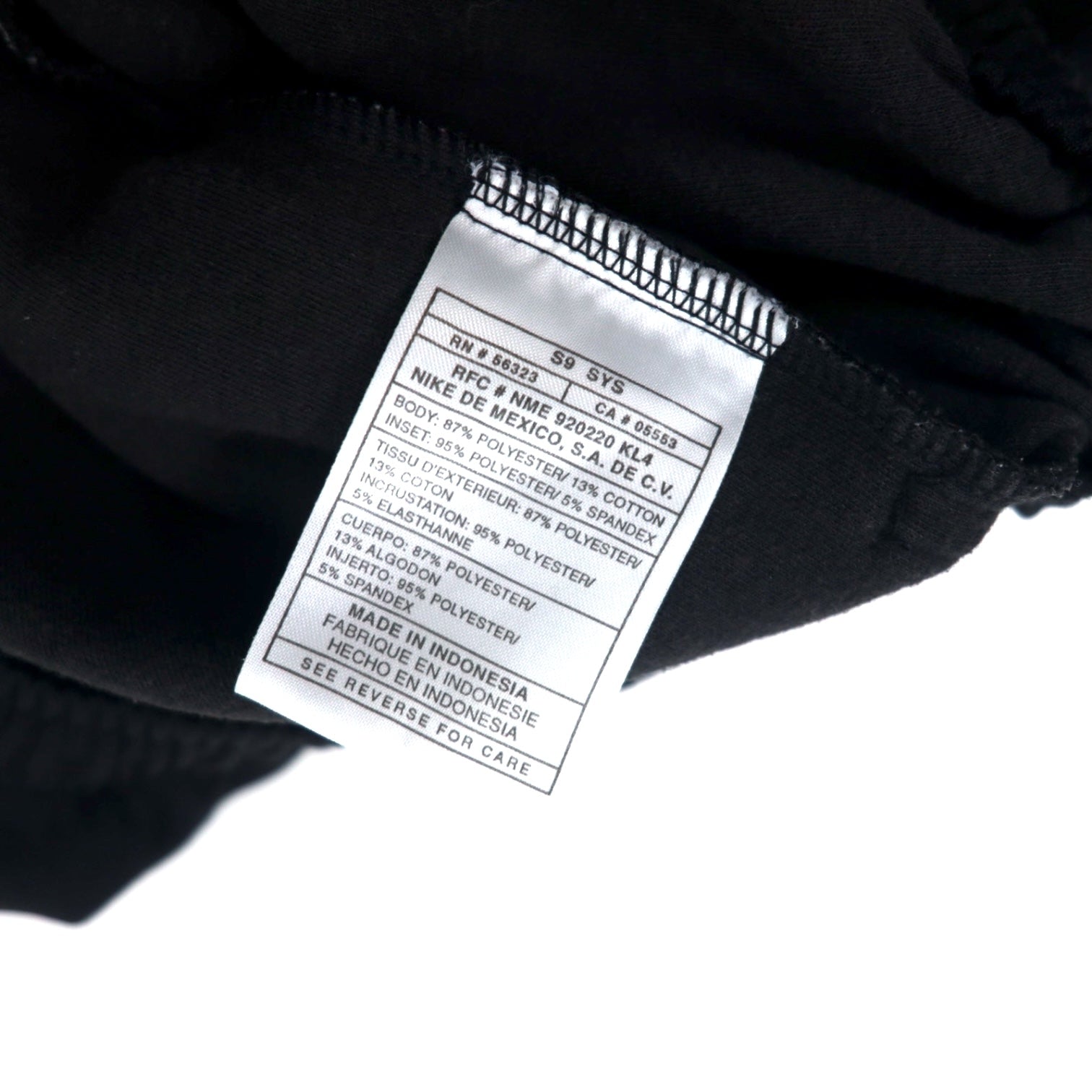 NIKE anni '90 Pantaloni della tuta in acetato taglia L neri in poliestere con etichetta argento