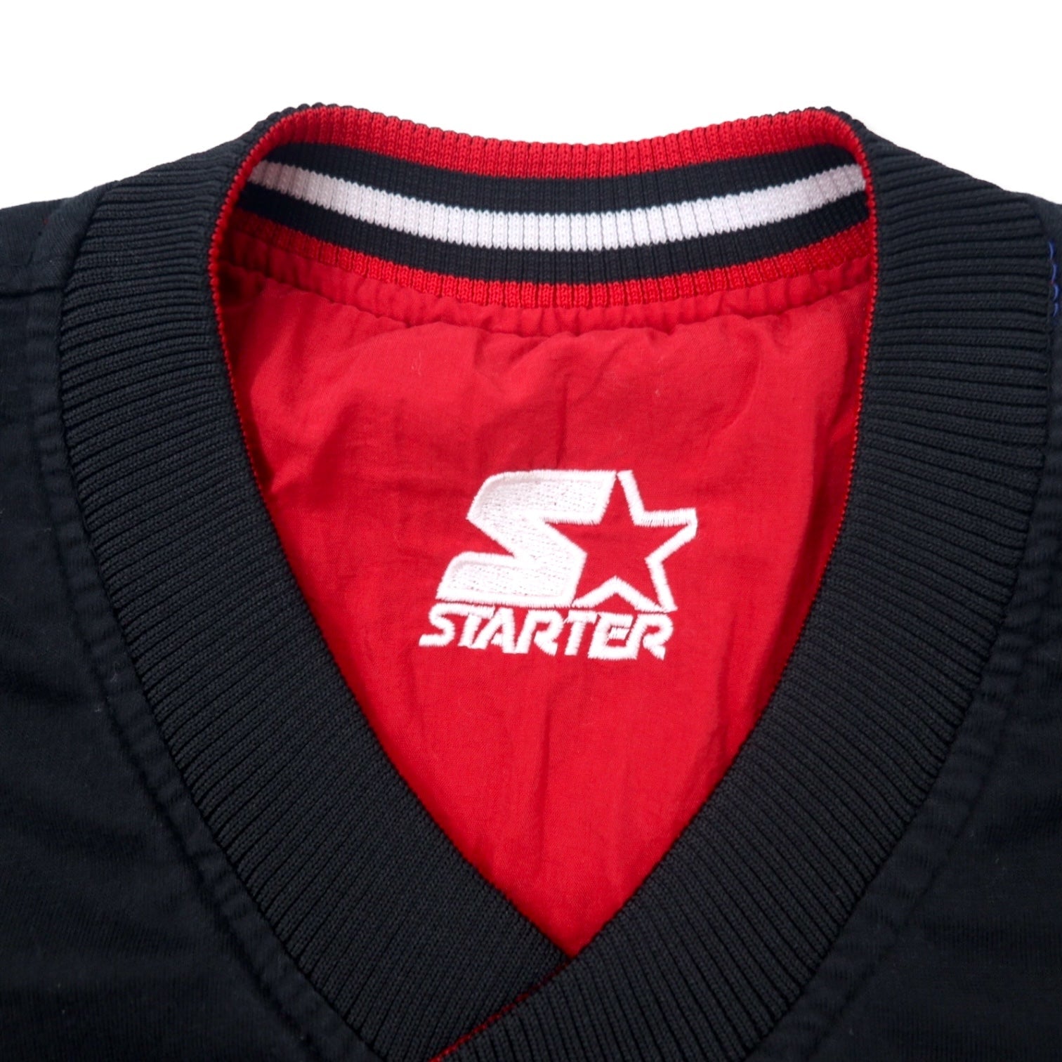 STARTER Anni '90 Giacca a vento reversibile in nylon, taglia XL, nera e rossa, college NEBRASKA HUSKERS