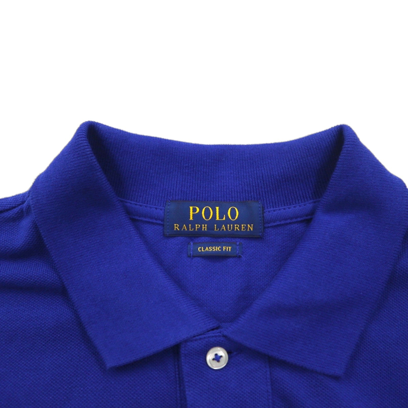 POLO RALPH LAUREN Polo classica M blu cotone piqué ricamo piccolo pony