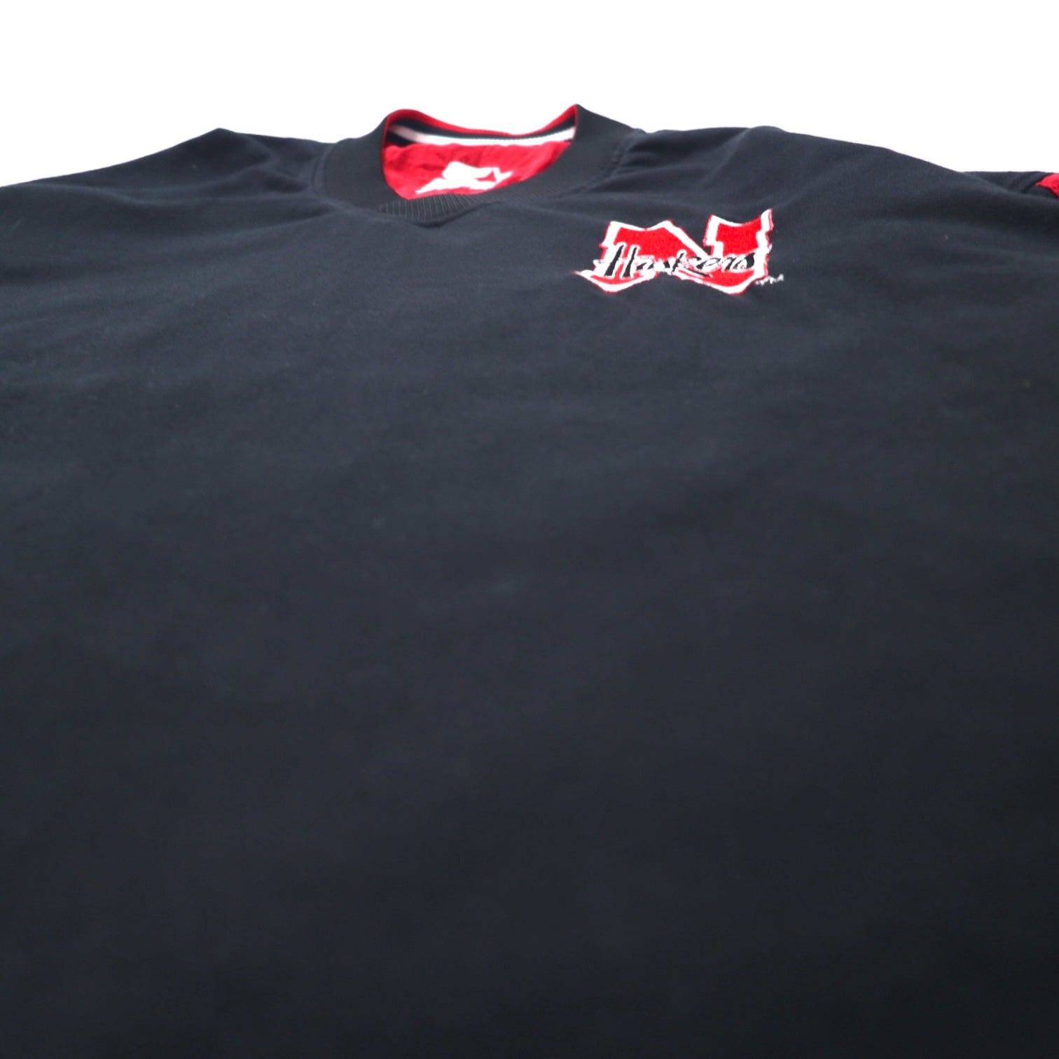 STARTER Anni '90 Giacca a vento reversibile in nylon, taglia XL, nera e rossa, college NEBRASKA HUSKERS