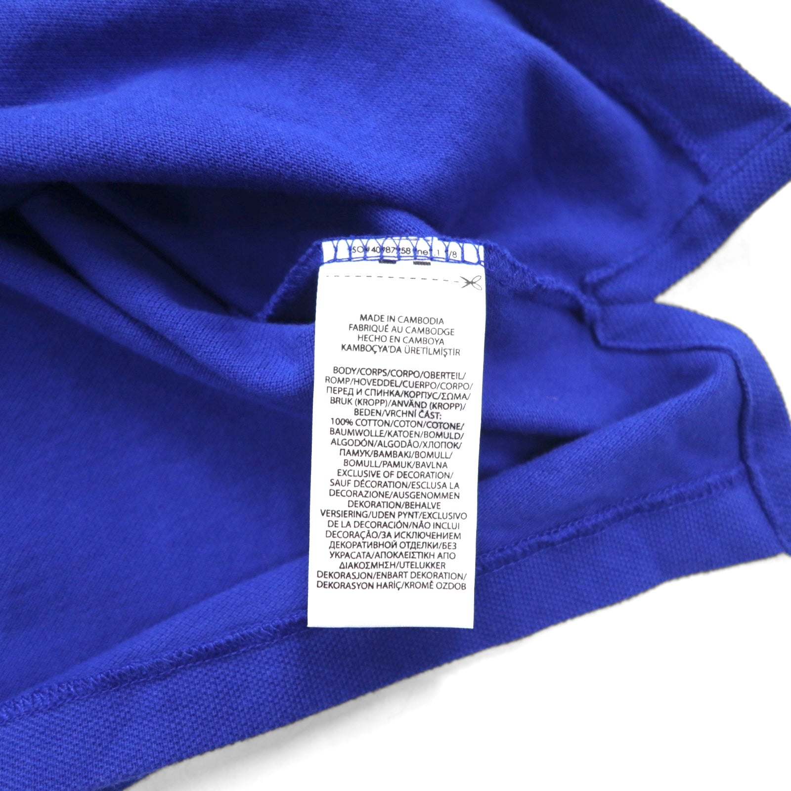 POLO RALPH LAUREN Polo classica M blu cotone piqué ricamo piccolo pony