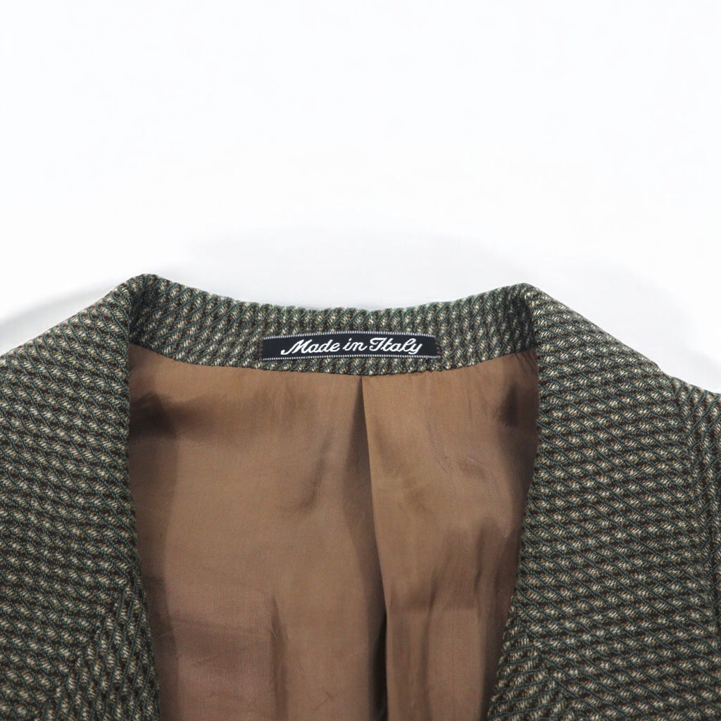 GIORGIO ARMANI LE COLLEZIONI Blazer a 2 bottoni sartoriale Made in Italy S Cachi Lana