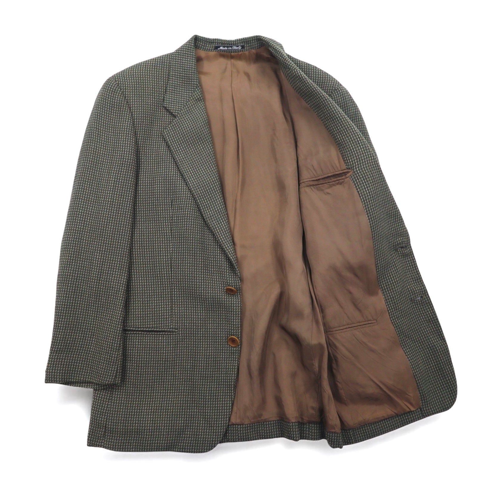 GIORGIO ARMANI LE COLLEZIONI Blazer a 2 bottoni sartoriale Made in Italy S Cachi Lana
