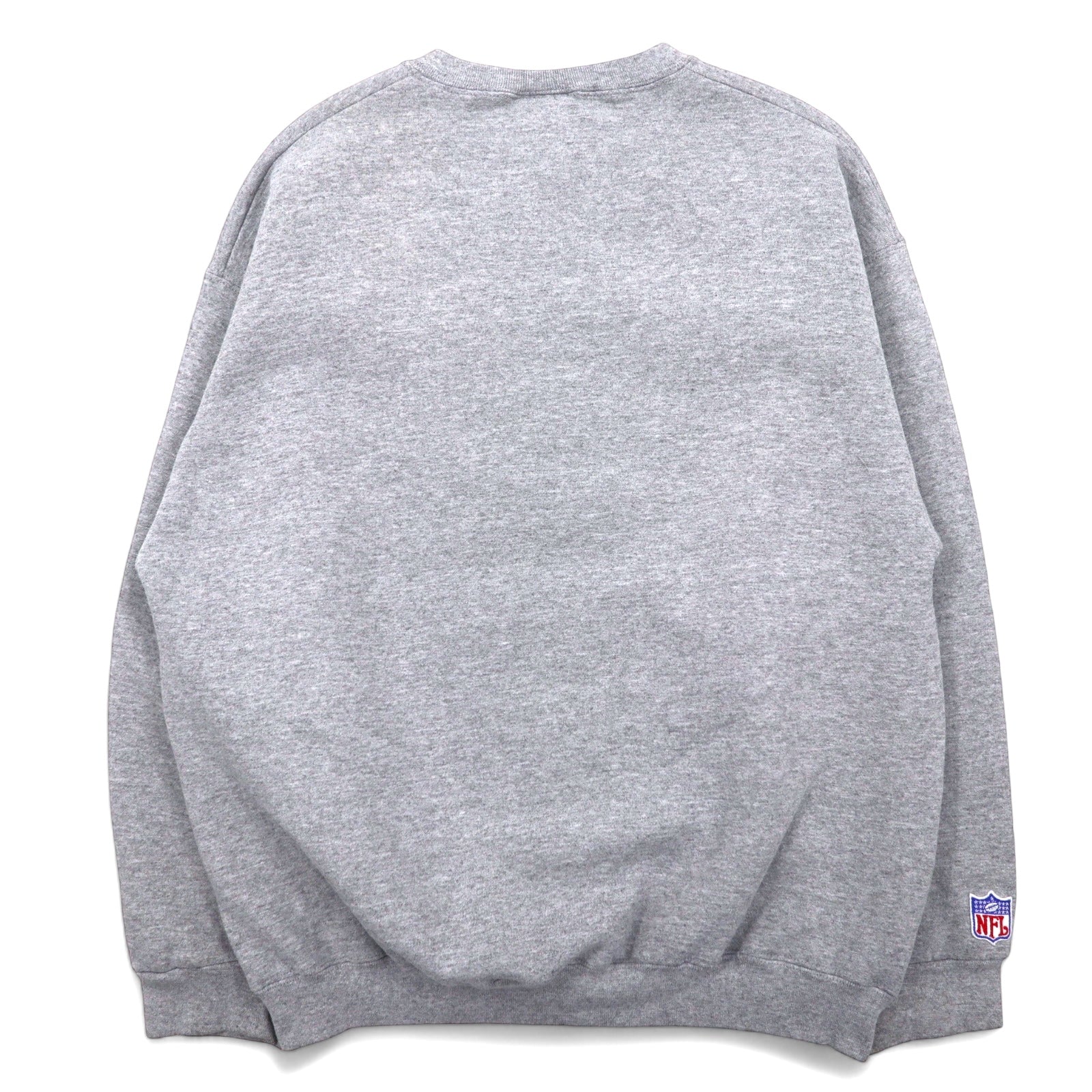 USA, anni '90, LOGO ATHLETIC NFL, ricamo, felpa pesante, L, grigio, cotone, Kansas City Chiefs
