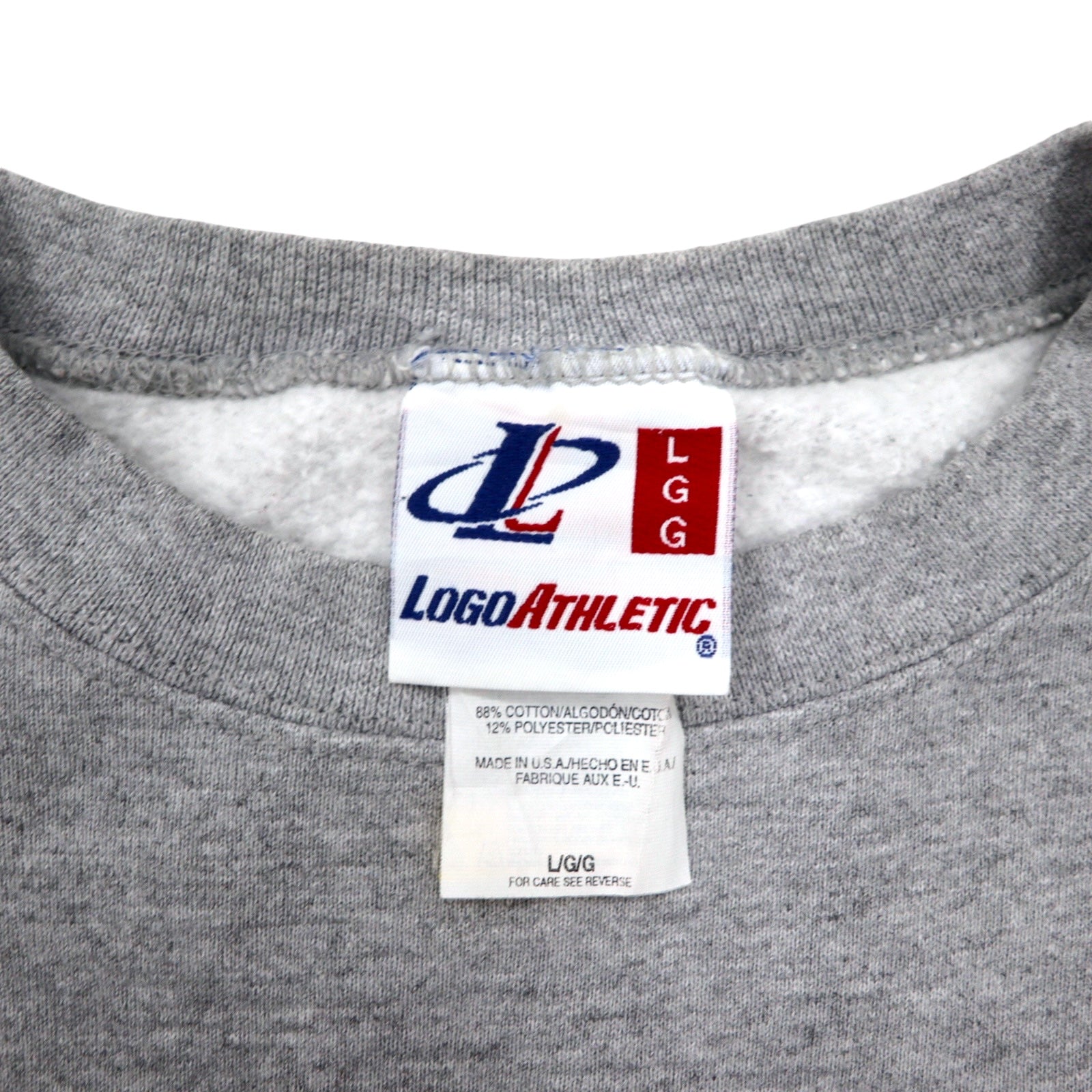 USA, anni '90, LOGO ATHLETIC NFL, ricamo, felpa pesante, L, grigio, cotone, Kansas City Chiefs