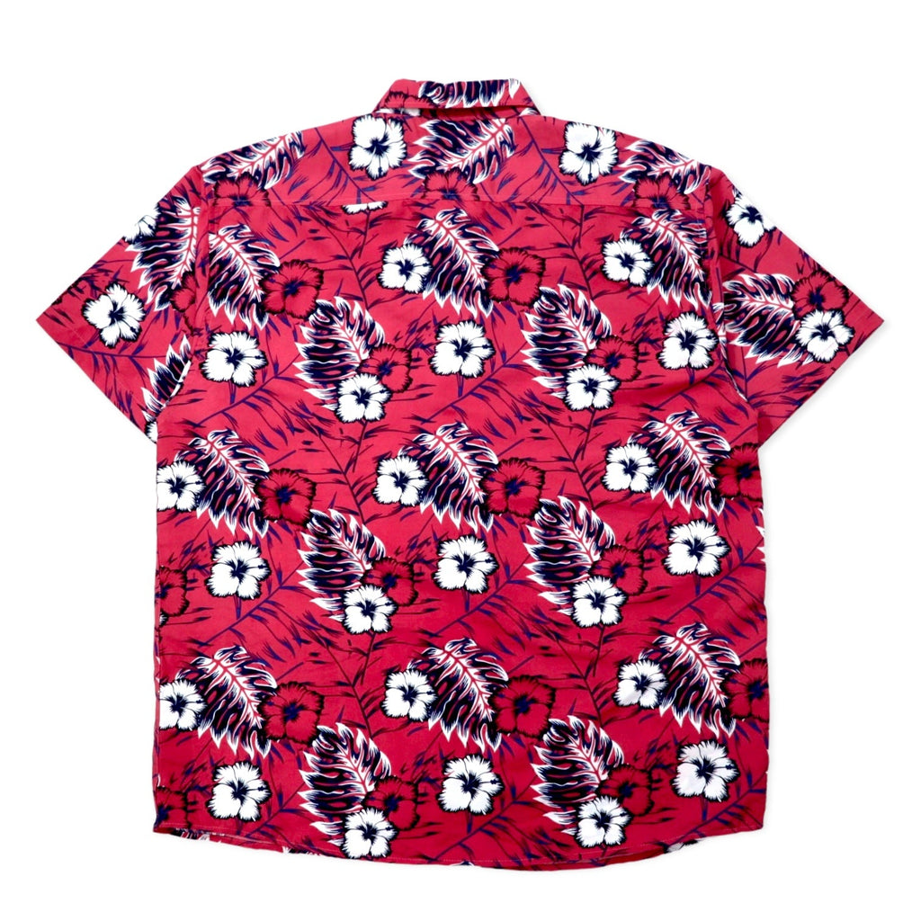 LOWES AUSTRALIA Camicia hawaiana 2XL rosa poliestere fantasia ibisco taglia grande