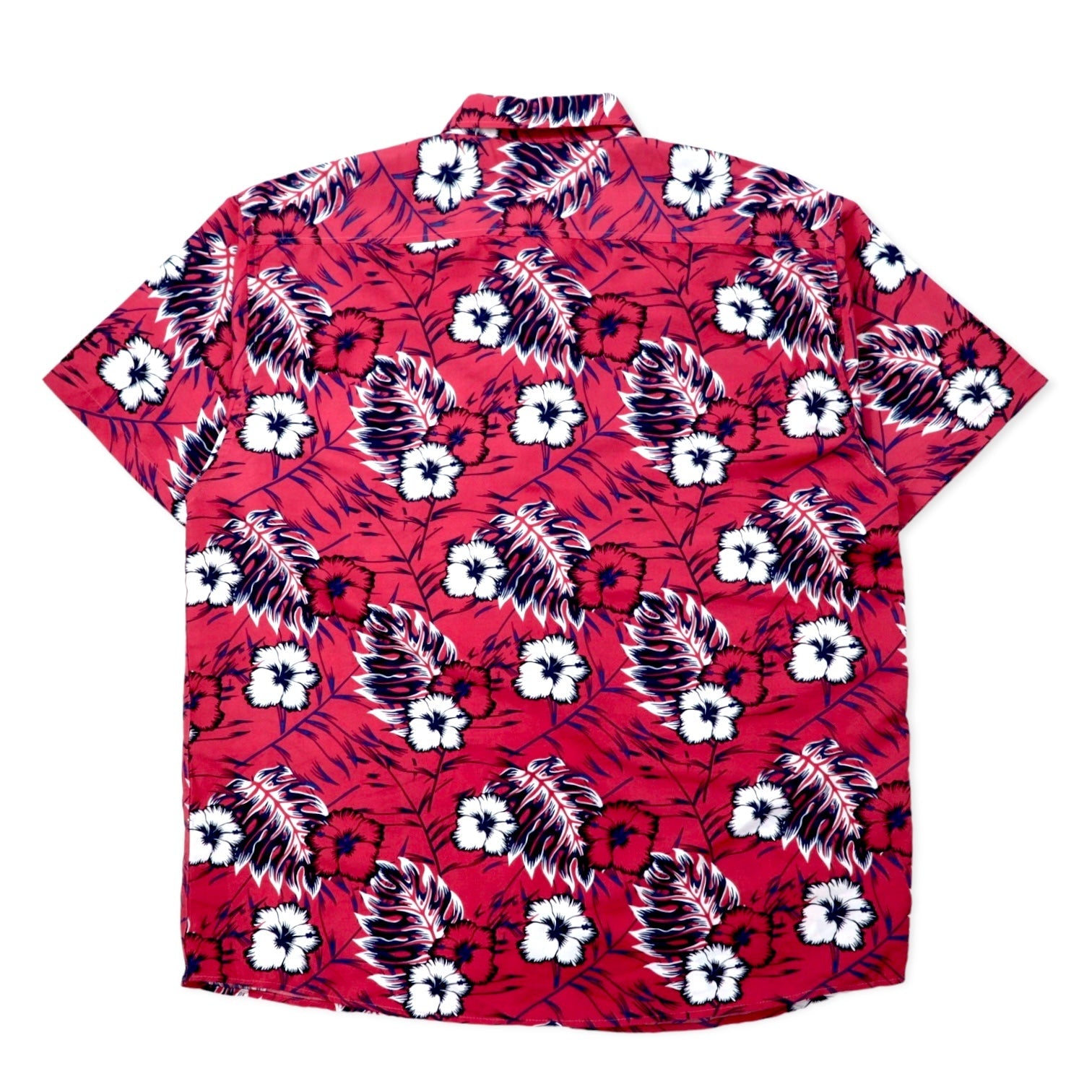 LOWES AUSTRALIA Camicia hawaiana 2XL rosa poliestere fantasia ibisco taglia grande