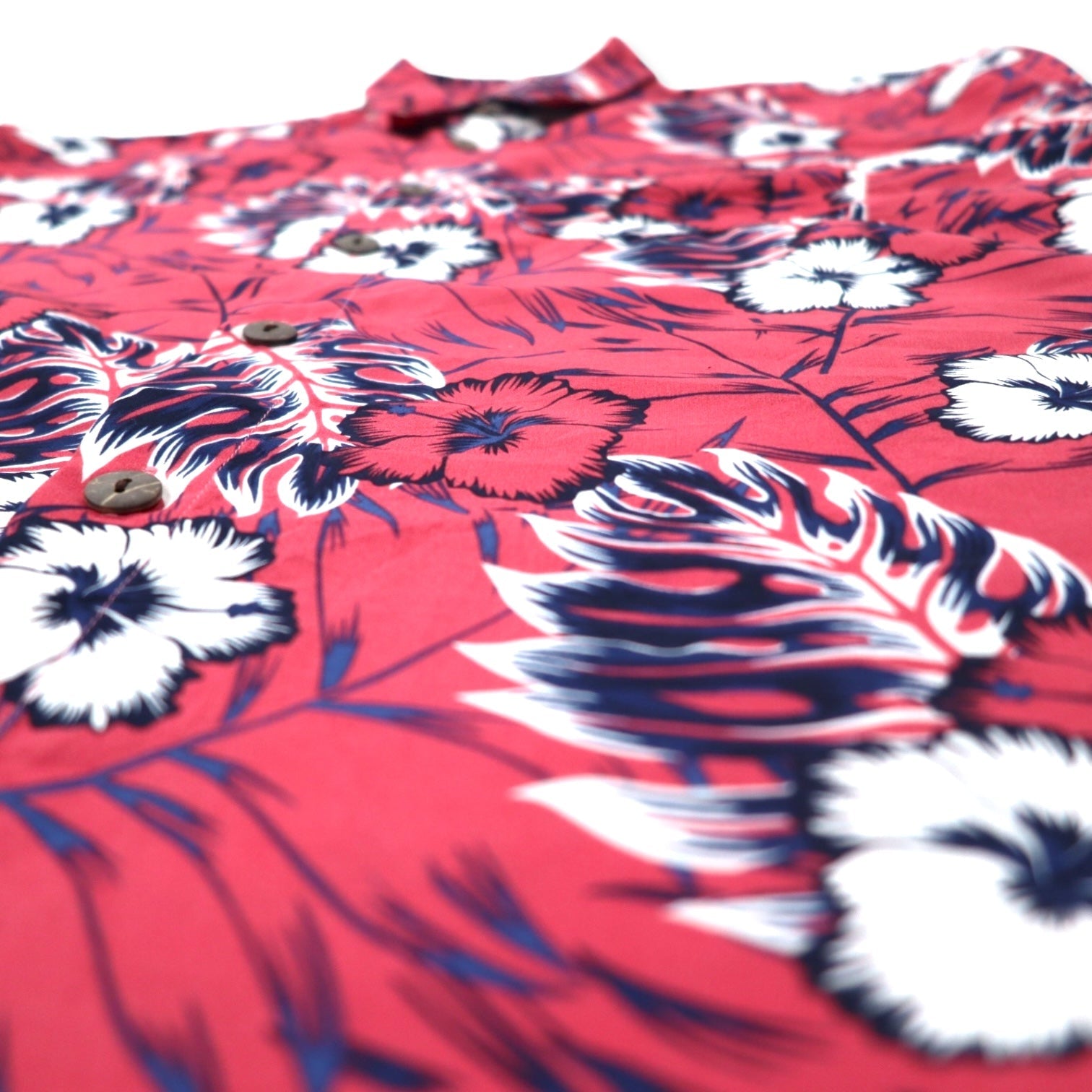 LOWES AUSTRALIA Camicia hawaiana 2XL rosa poliestere fantasia ibisco taglia grande