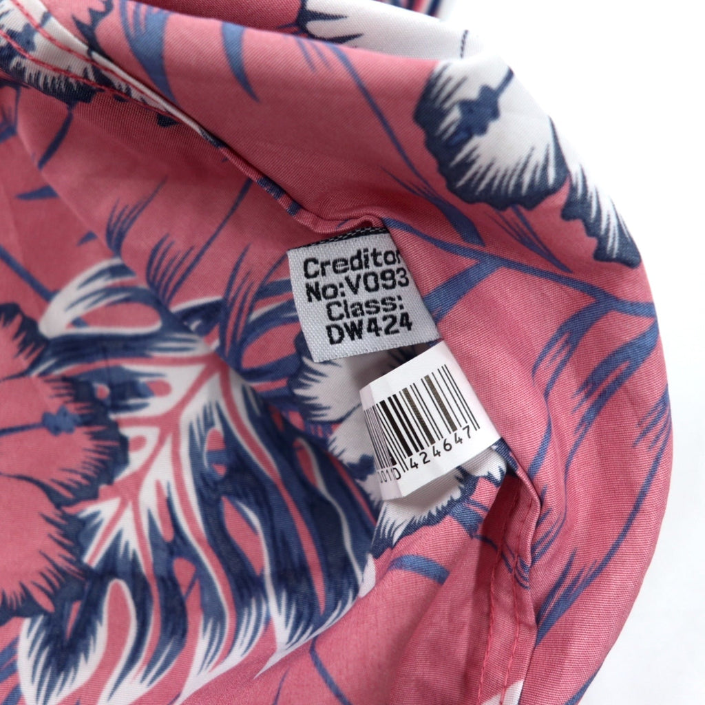 LOWES AUSTRALIA Camicia hawaiana 2XL rosa poliestere fantasia ibisco taglia grande