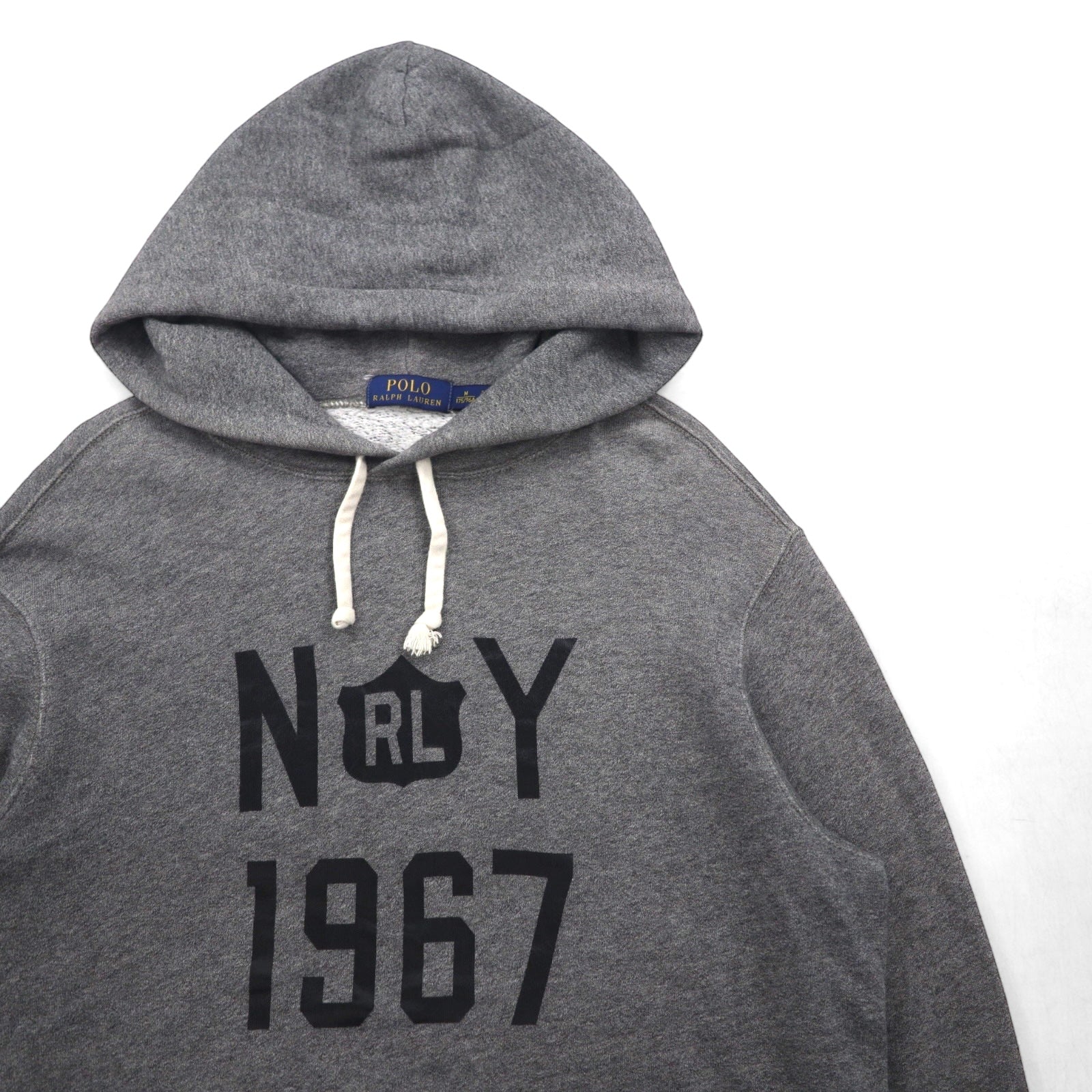 Polo Ralph Lauren プルオーバー パーカー M グレー NY 1967 プリント