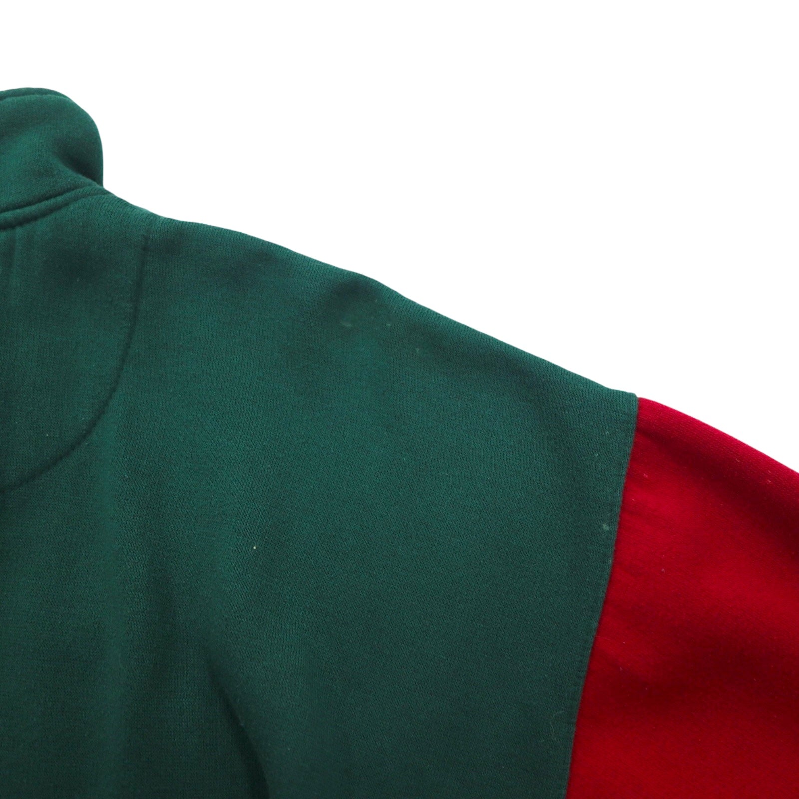 Christian Dior Anni '90 Felpa a mezza zip L Verde Color block Crazy pattern Poliestere Cotone