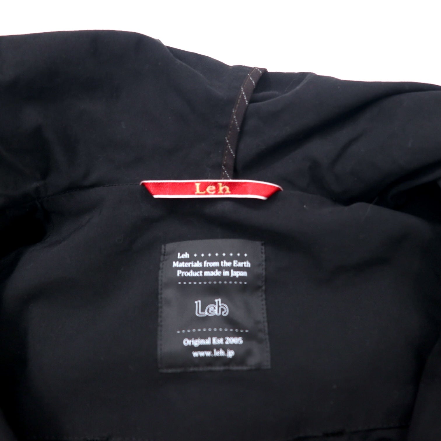 leh Soprabito M nero cotone nylon LEH 543 made in Japan