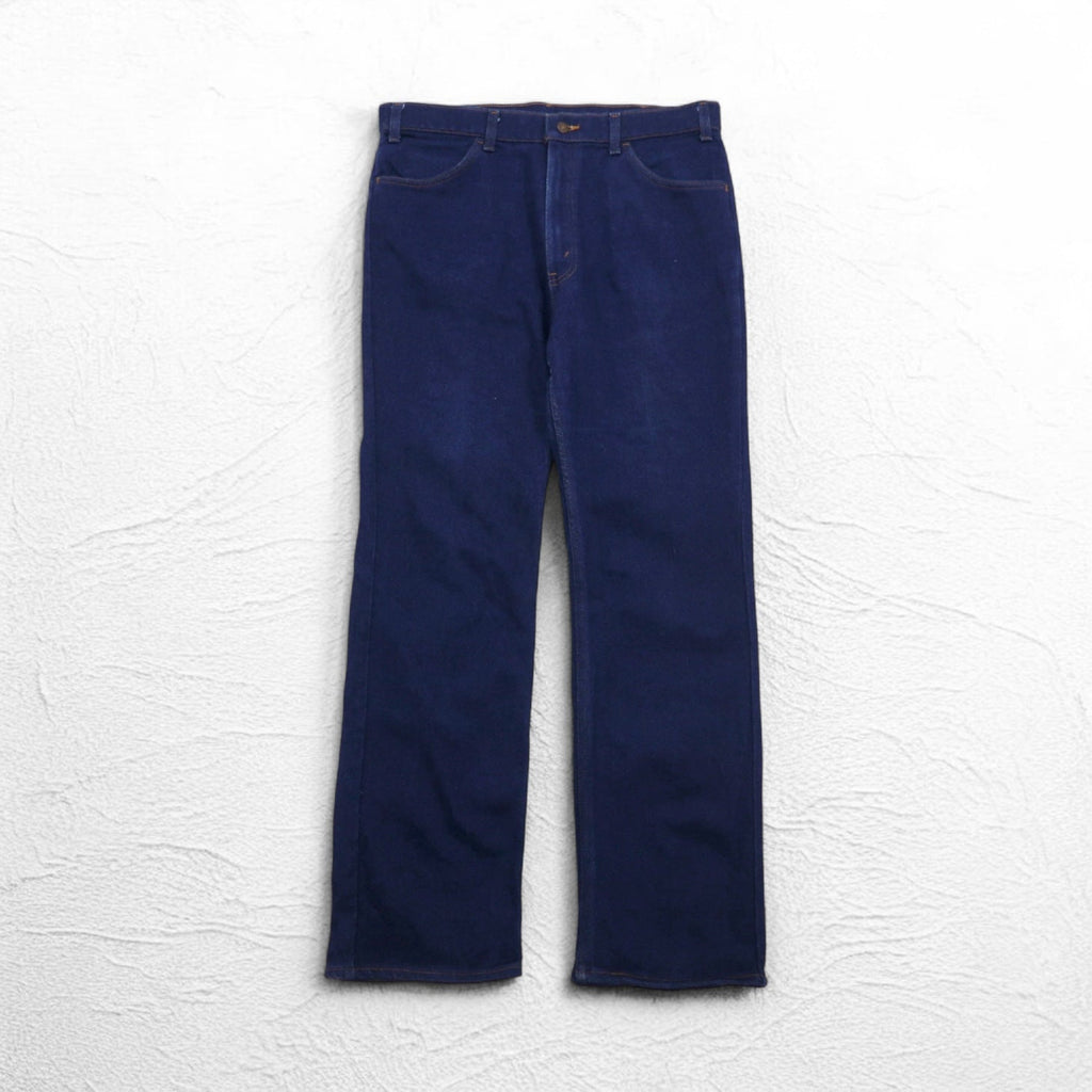 Levi's Anni '90 USA ACTION JEANS Pantaloni in denim elasticizzato L Indaco Blu Chiusura a zip Etichetta nera 40547-2317