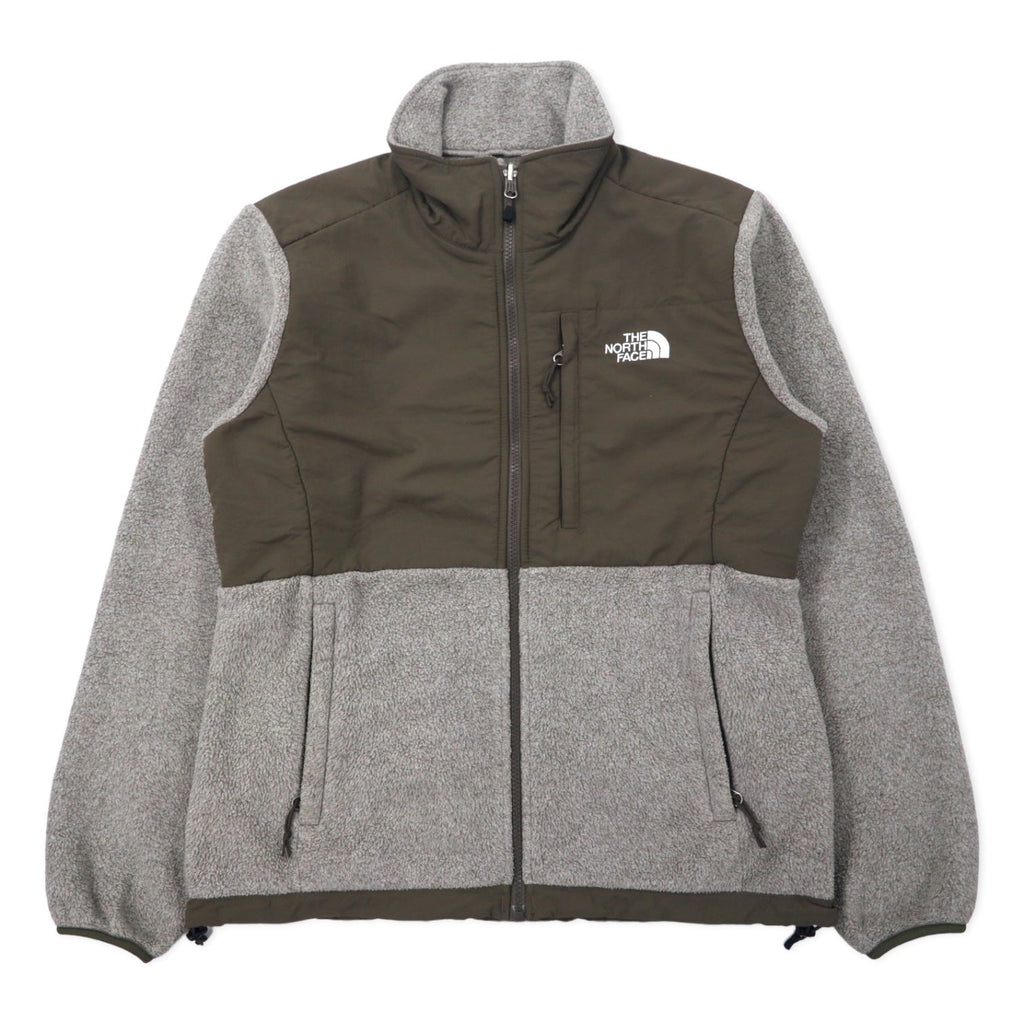 THE NORTH FACE Denali Jacket Pile in POLARTEC S Marrone Grigio Poliestere Logo Ricamato
