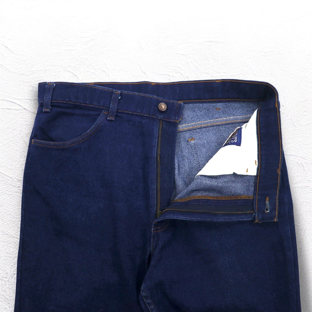 Levi's Anni '90 USA ACTION JEANS Pantaloni in denim elasticizzato L Indaco Blu Chiusura a zip Etichetta nera 40547-2317