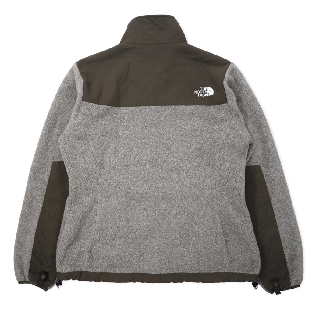 THE NORTH FACE Denali Jacket Pile in POLARTEC S Marrone Grigio Poliestere Logo Ricamato