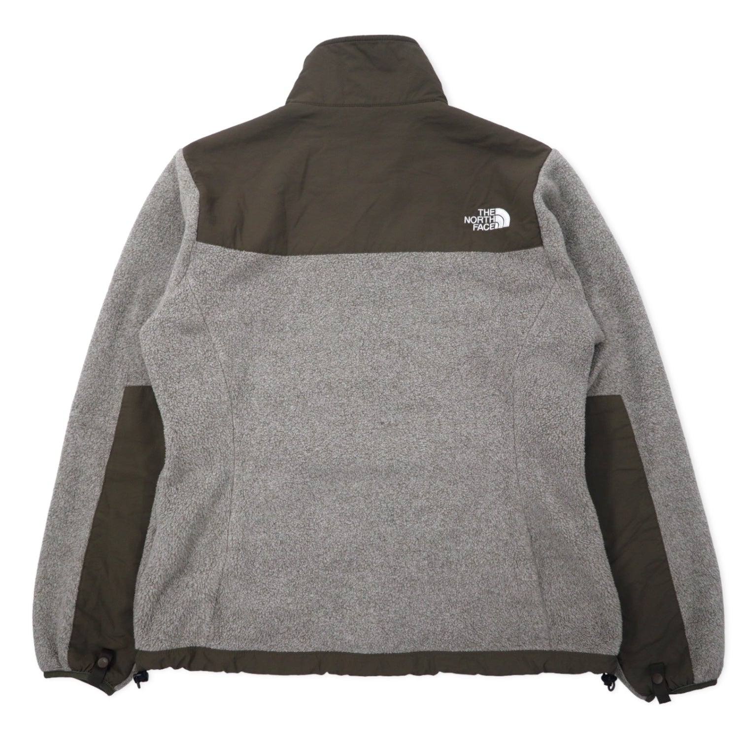 THE NORTH FACE Denali Jacket Pile in POLARTEC S Marrone Grigio Poliestere Logo Ricamato