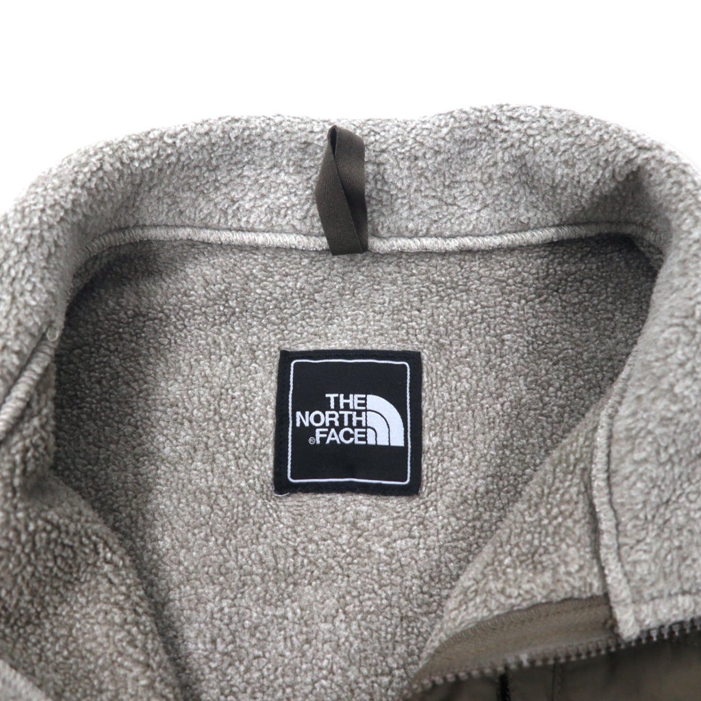 THE NORTH FACE Denali Jacket Pile in POLARTEC S Marrone Grigio Poliestere Logo Ricamato