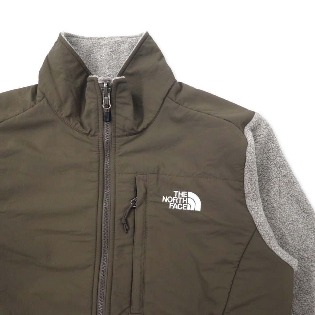 THE NORTH FACE Denali Jacket Pile in POLARTEC S Marrone Grigio Poliestere Logo Ricamato