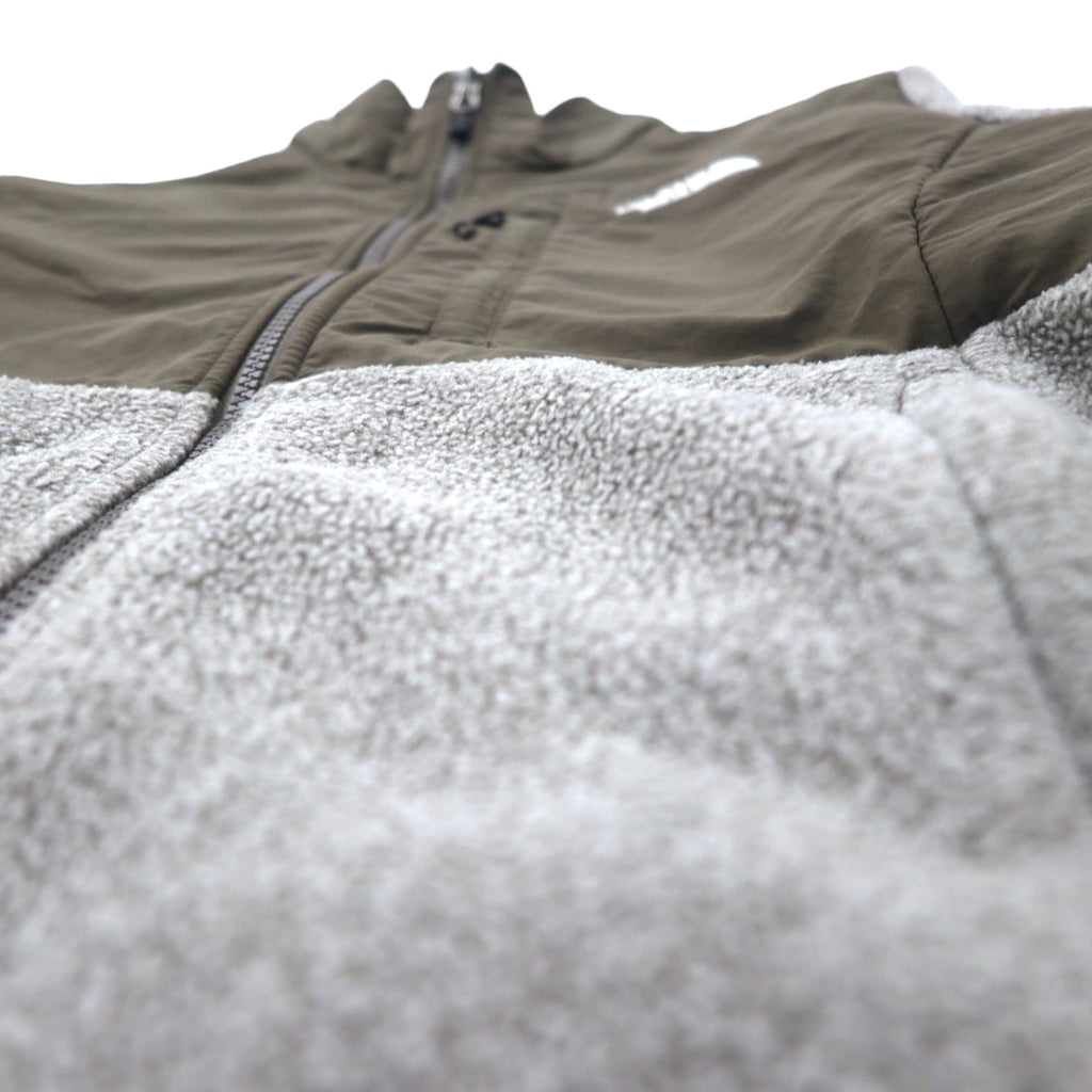 THE NORTH FACE Denali Jacket Pile in POLARTEC S Marrone Grigio Poliestere Logo Ricamato