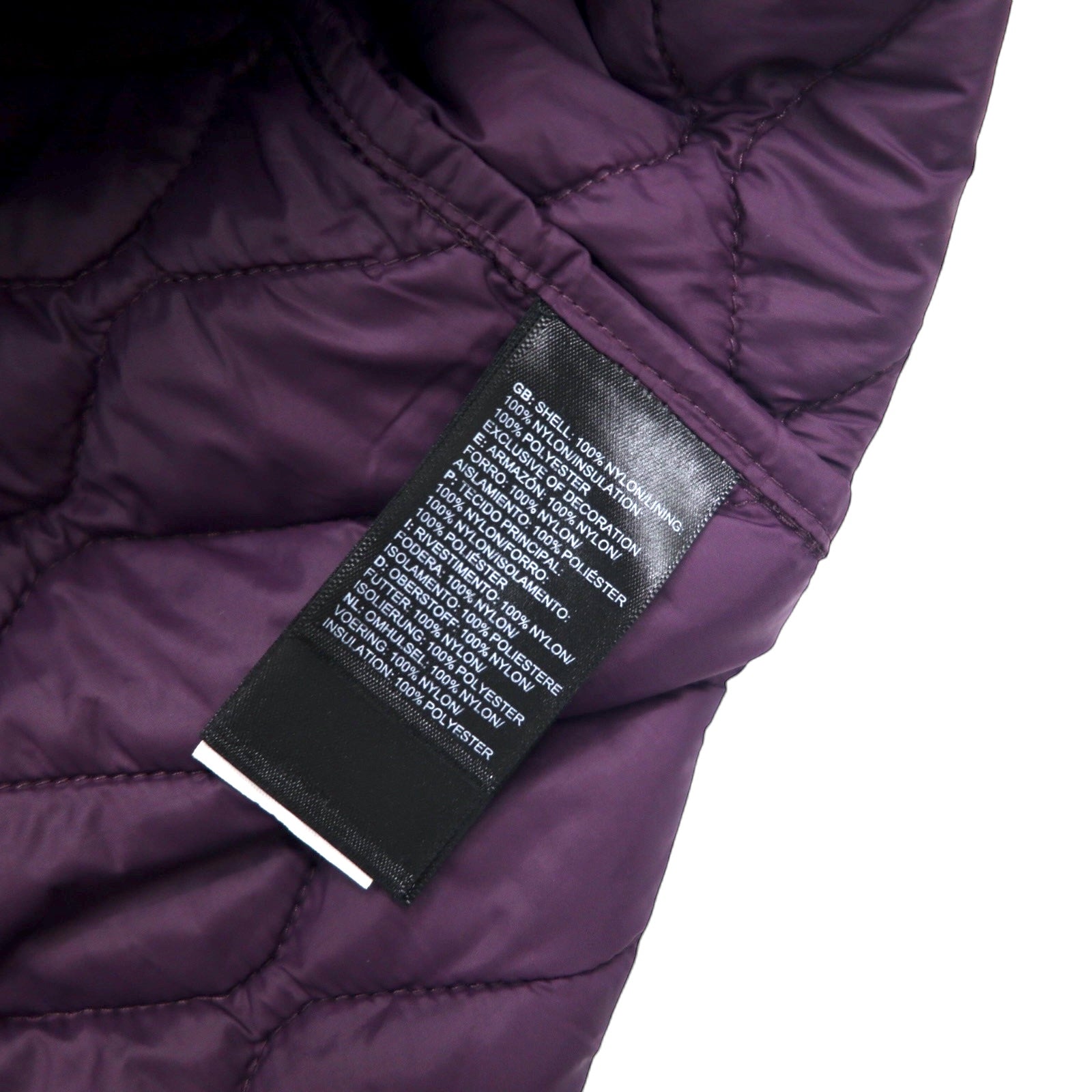 THE NORTH FACE Giacca trapuntata Thermoball imbottita M Viola Nylon Ricamo logo US NF0A3KU3