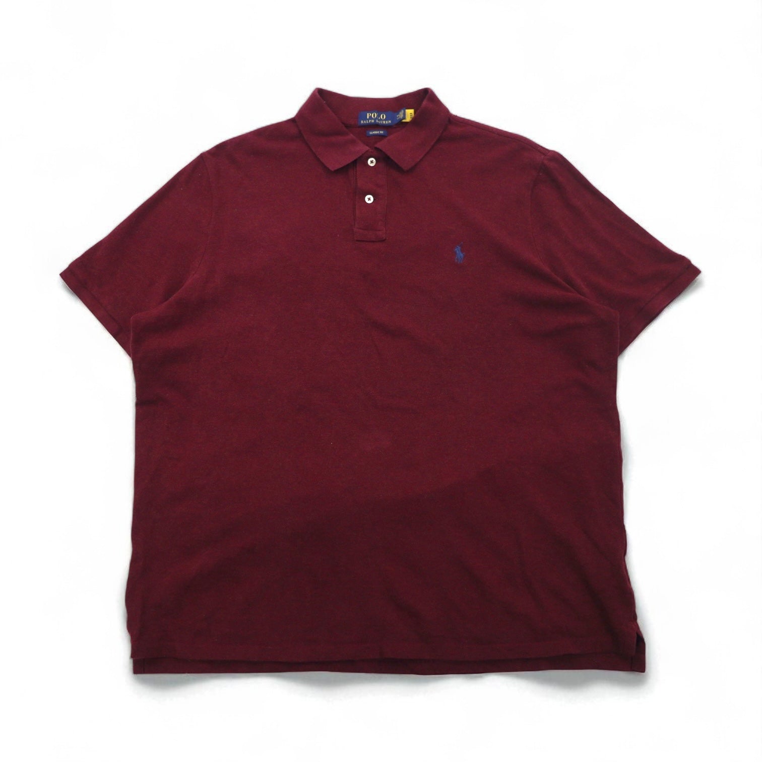 POLO RALPH LAUREN Polo classica 2XL bordeaux cotone piquet ricamo piccolo pony
