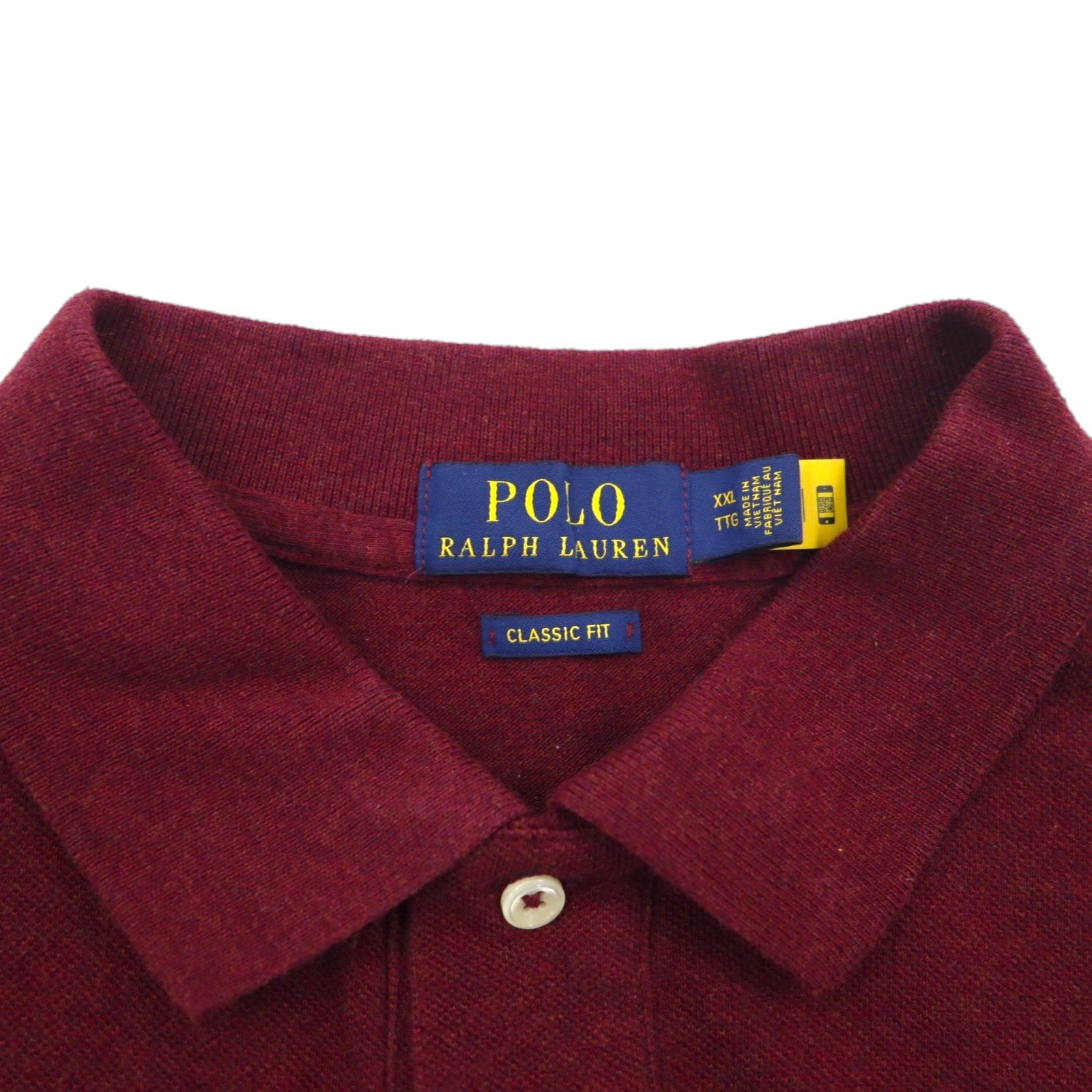 POLO RALPH LAUREN Polo classica 2XL bordeaux cotone piquet ricamo piccolo pony