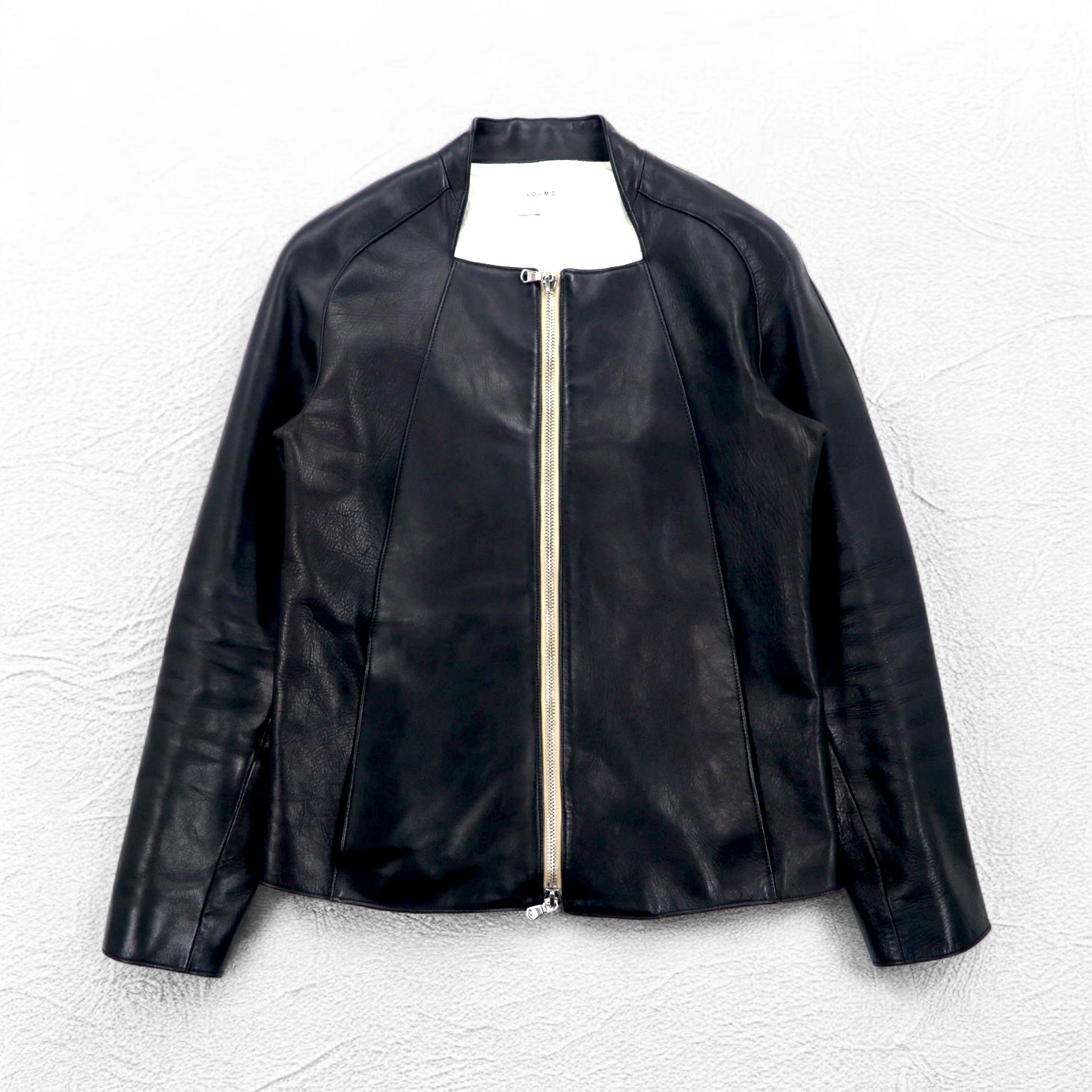 SOUMO Giacca di pelle HOLLOW LEATHER JACKET S in pelle di cavallo, doppia zip LAMPO 05-SL-001 Prodotto in Giappone