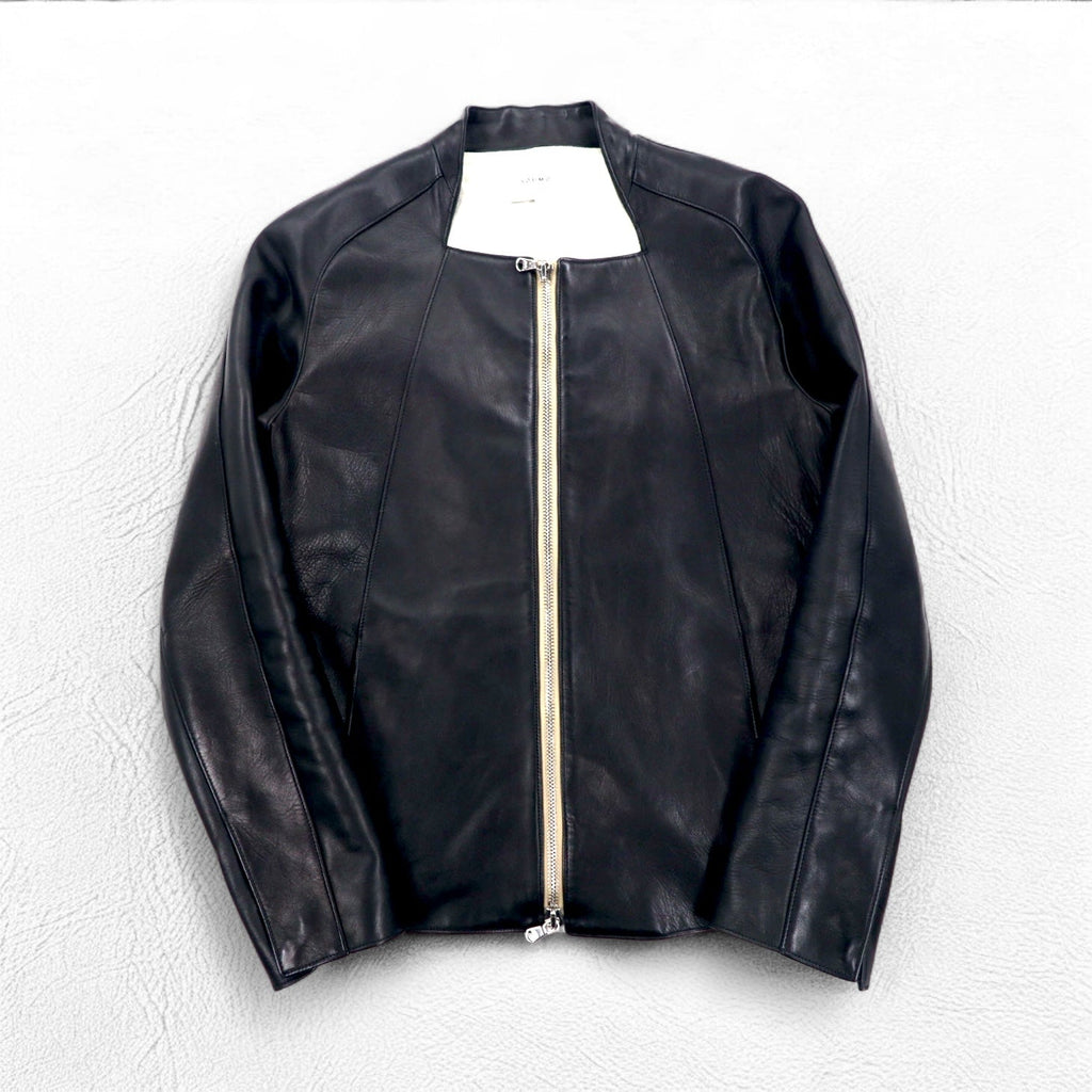 SOUMO Giacca di pelle HOLLOW LEATHER JACKET S in pelle di cavallo, doppia zip LAMPO 05-SL-001 Prodotto in Giappone