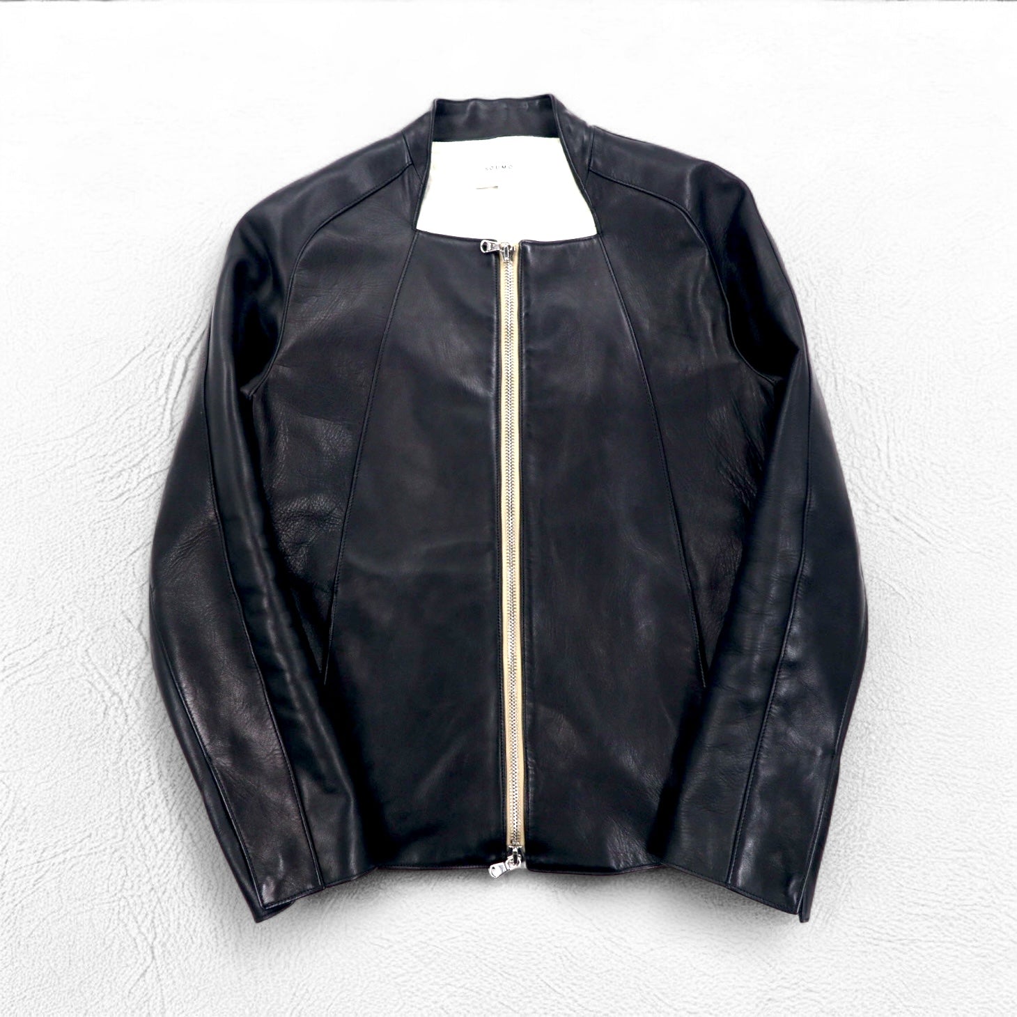 SOUMO Giacca di pelle HOLLOW LEATHER JACKET S in pelle di cavallo, doppia zip LAMPO 05-SL-001 Prodotto in Giappone