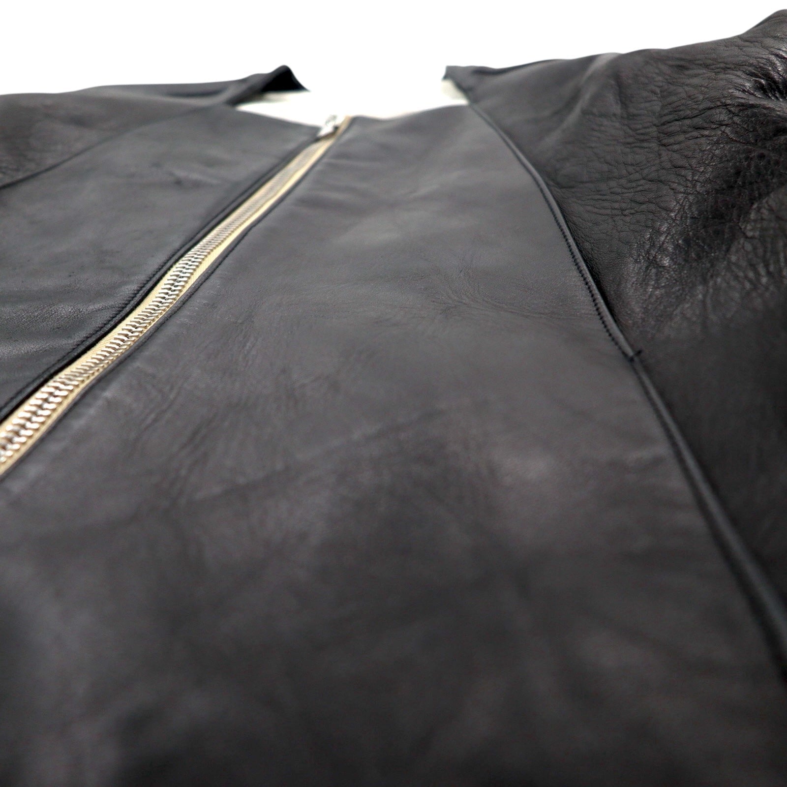 SOUMO Giacca di pelle HOLLOW LEATHER JACKET S in pelle di cavallo, doppia zip LAMPO 05-SL-001 Prodotto in Giappone