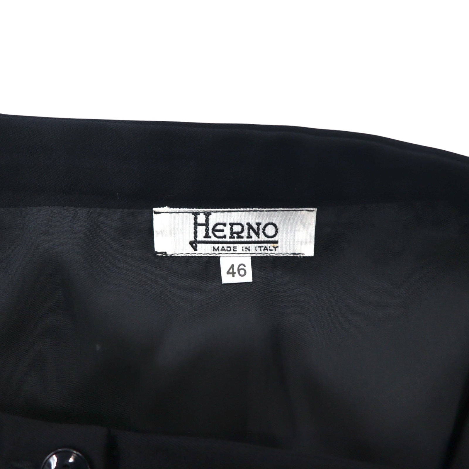 HERNO Gonna tubino in lana nera, taglia L, Made in Italy