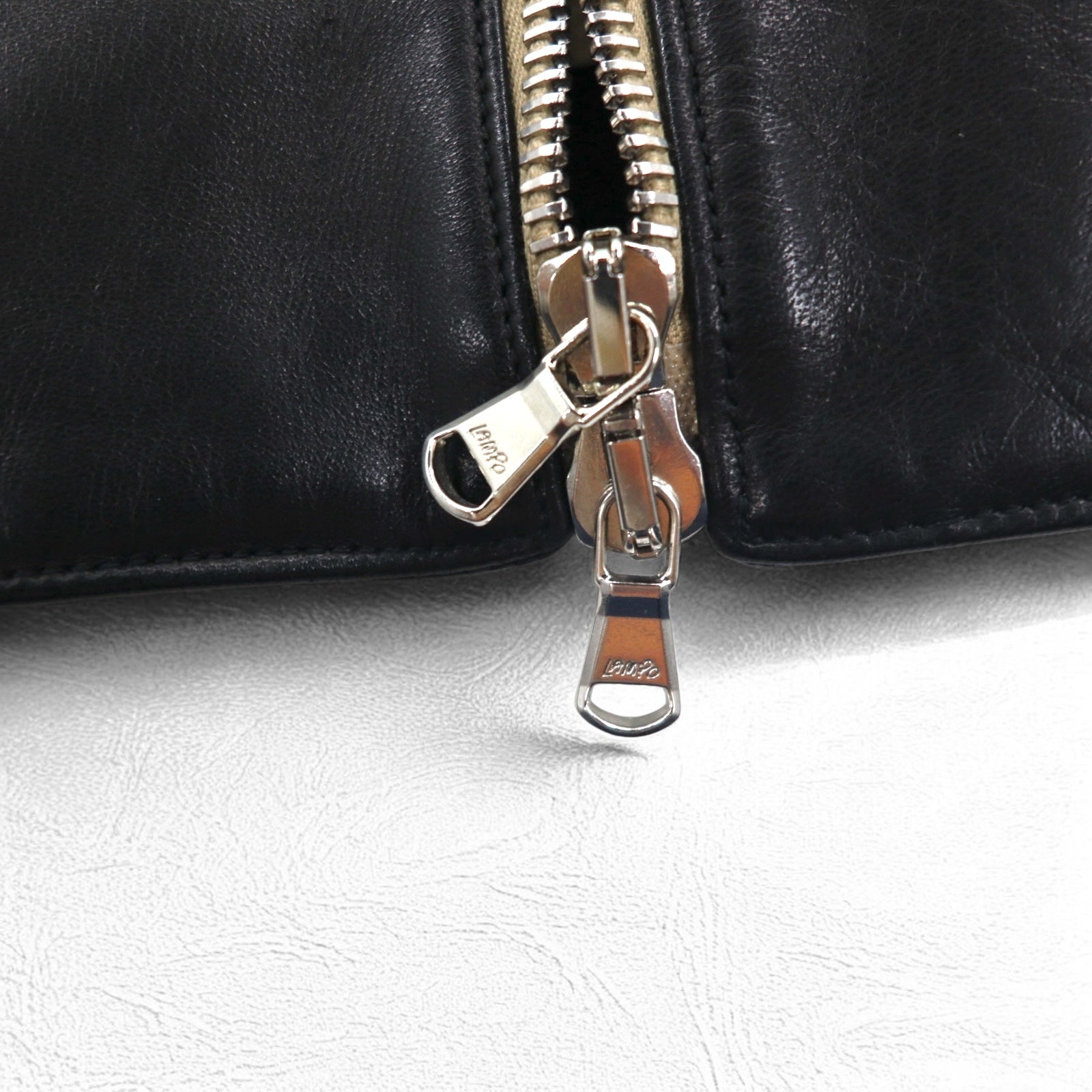 SOUMO Giacca di pelle HOLLOW LEATHER JACKET S in pelle di cavallo, doppia zip LAMPO 05-SL-001 Prodotto in Giappone