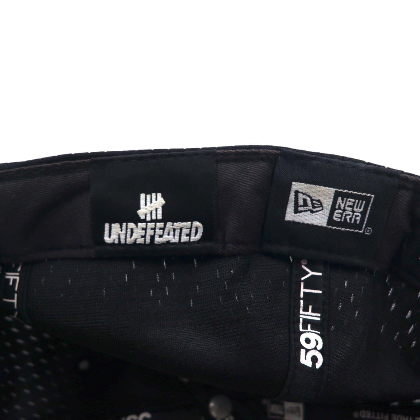 UNDEFEATED ×  NEWERA ベースボールキャップ 59.6cm ブラック メッシュ ポリエステル ロゴ刺繍